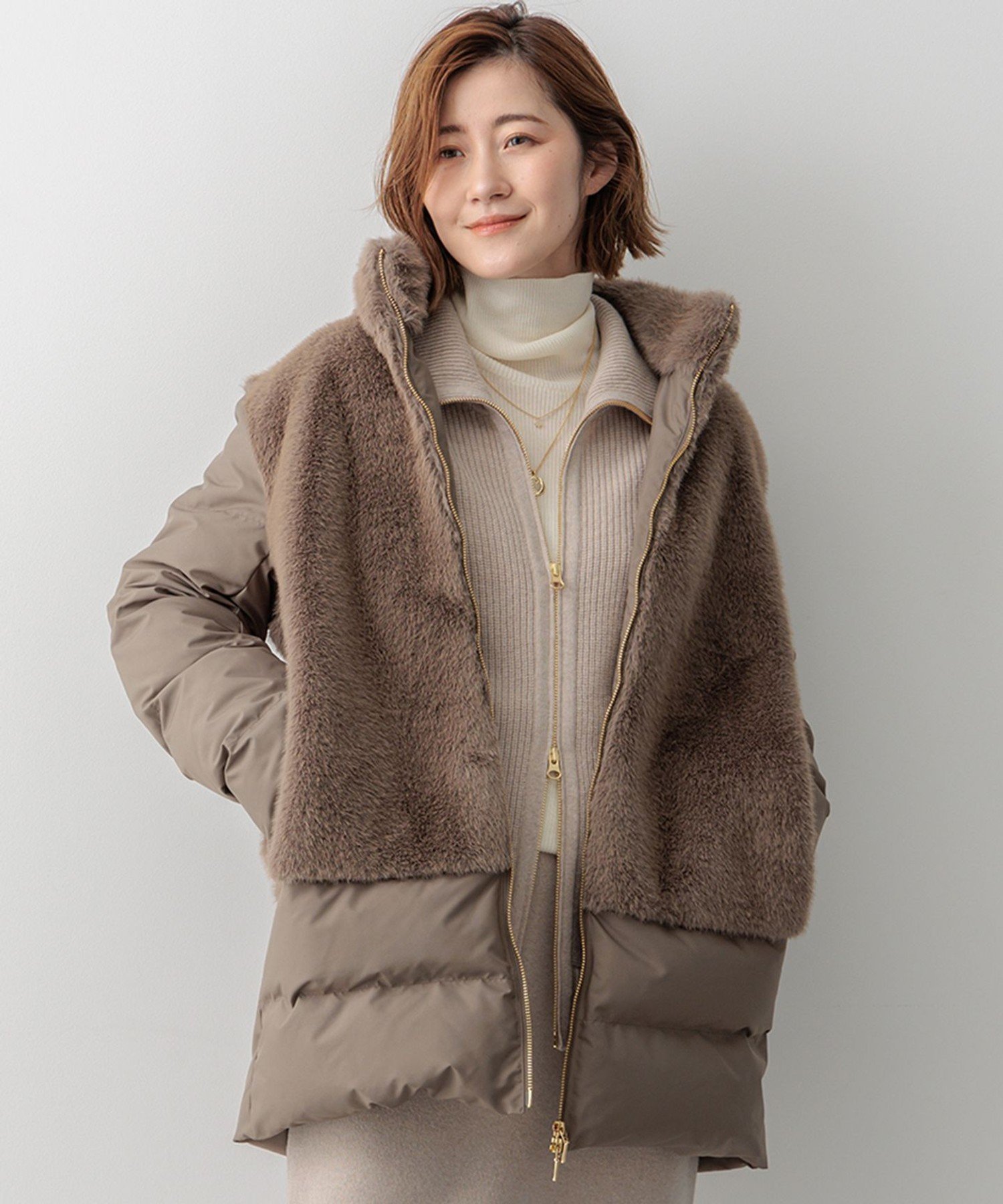 23区｜ECOPEL エコファーコンビ ダウンコート | Rakuten Fashion(楽天