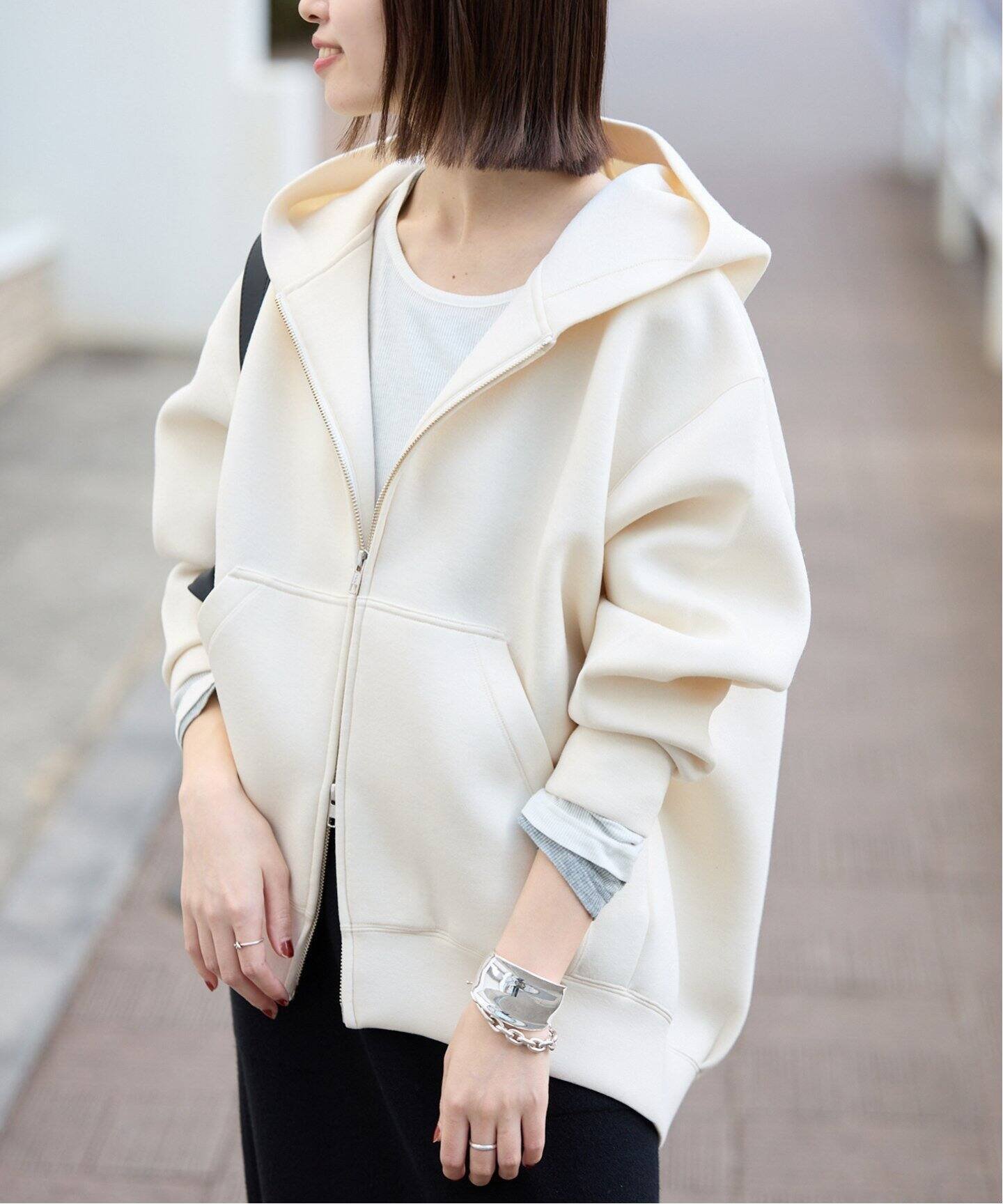 SLOBE IENA｜《追加5》ボリュームジップアップフーディー | Rakuten