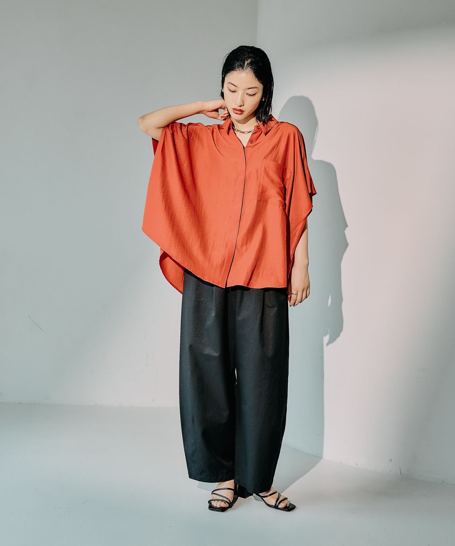 LEPSIM｜サラキレ5分袖ポンチョシャツ | Rakuten Fashion(楽天