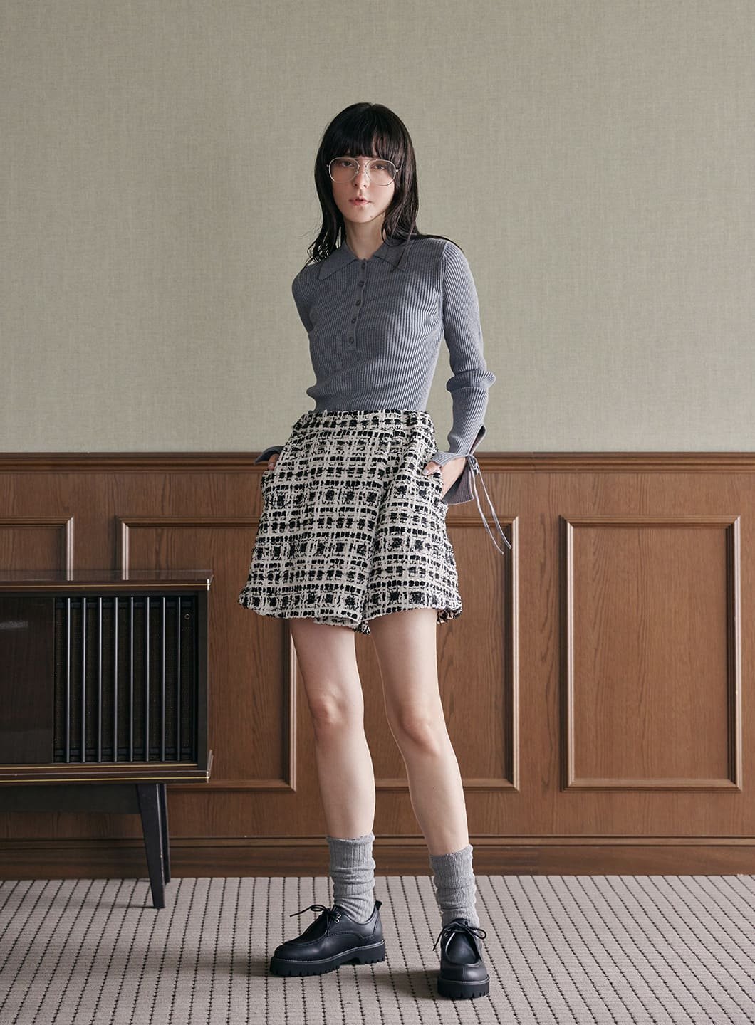 COEL｜ツイードラップキュロット | Rakuten Fashion(楽天ファッション