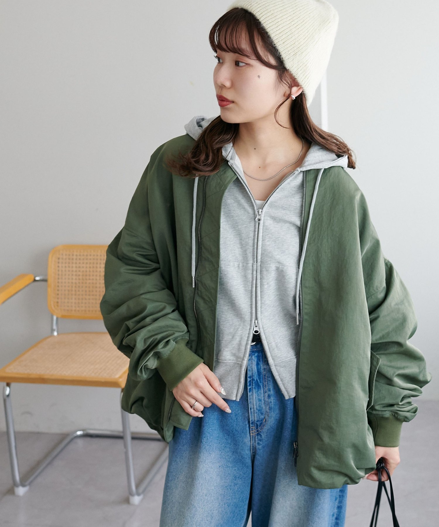 Discoat｜【新色追加!/ユニセックス】ライトメモリーボンバーブルゾン