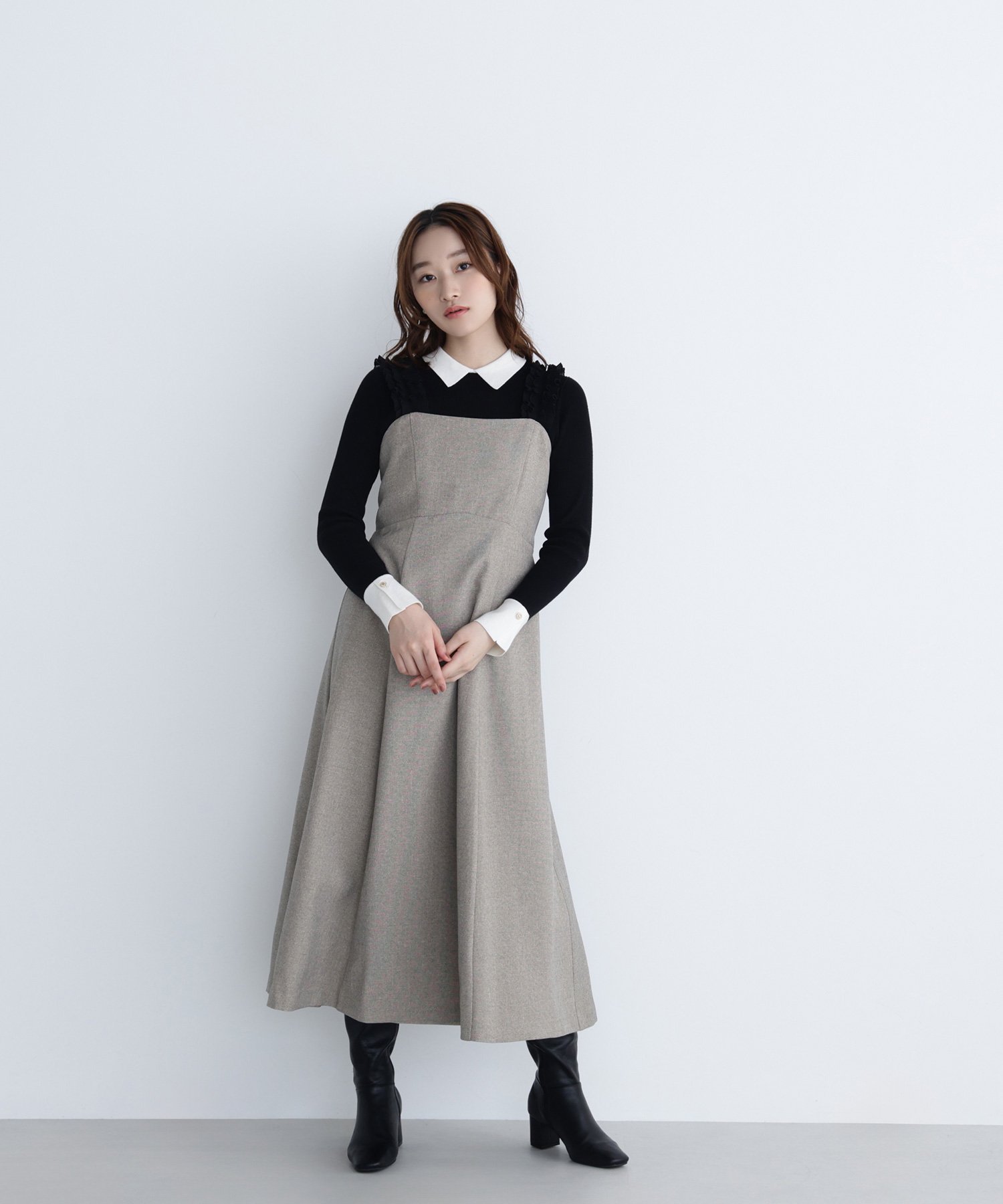 NATURAL BEAUTY BASIC｜フリルショルダージャンスカ | Rakuten Fashion