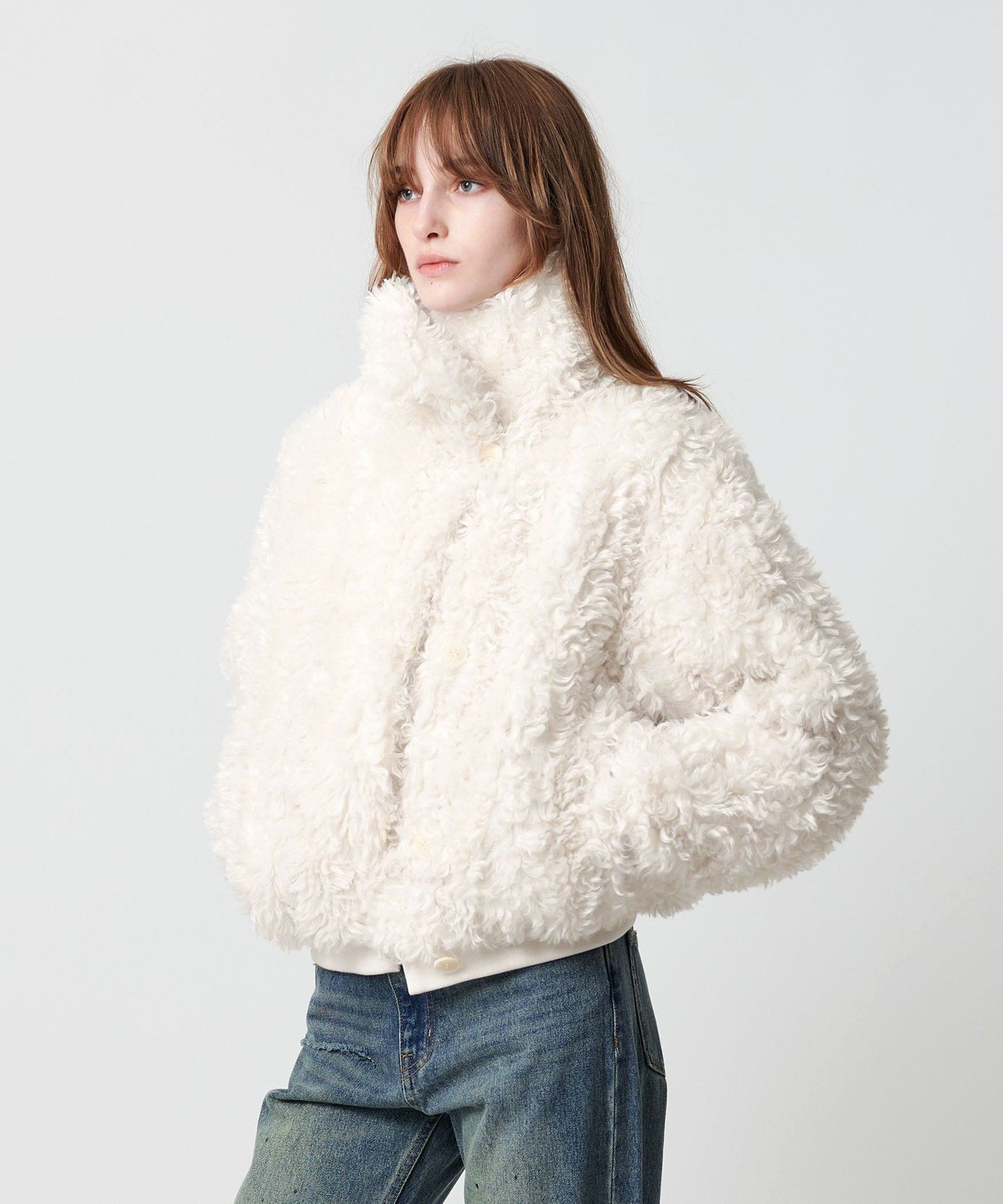 新品　ATTISESSION フラッフィー ブルゾン　ホワイト BEAUTY&YOUTH UNITED ARROWS｜<ATTISESSION>フラッフィー ブルゾン