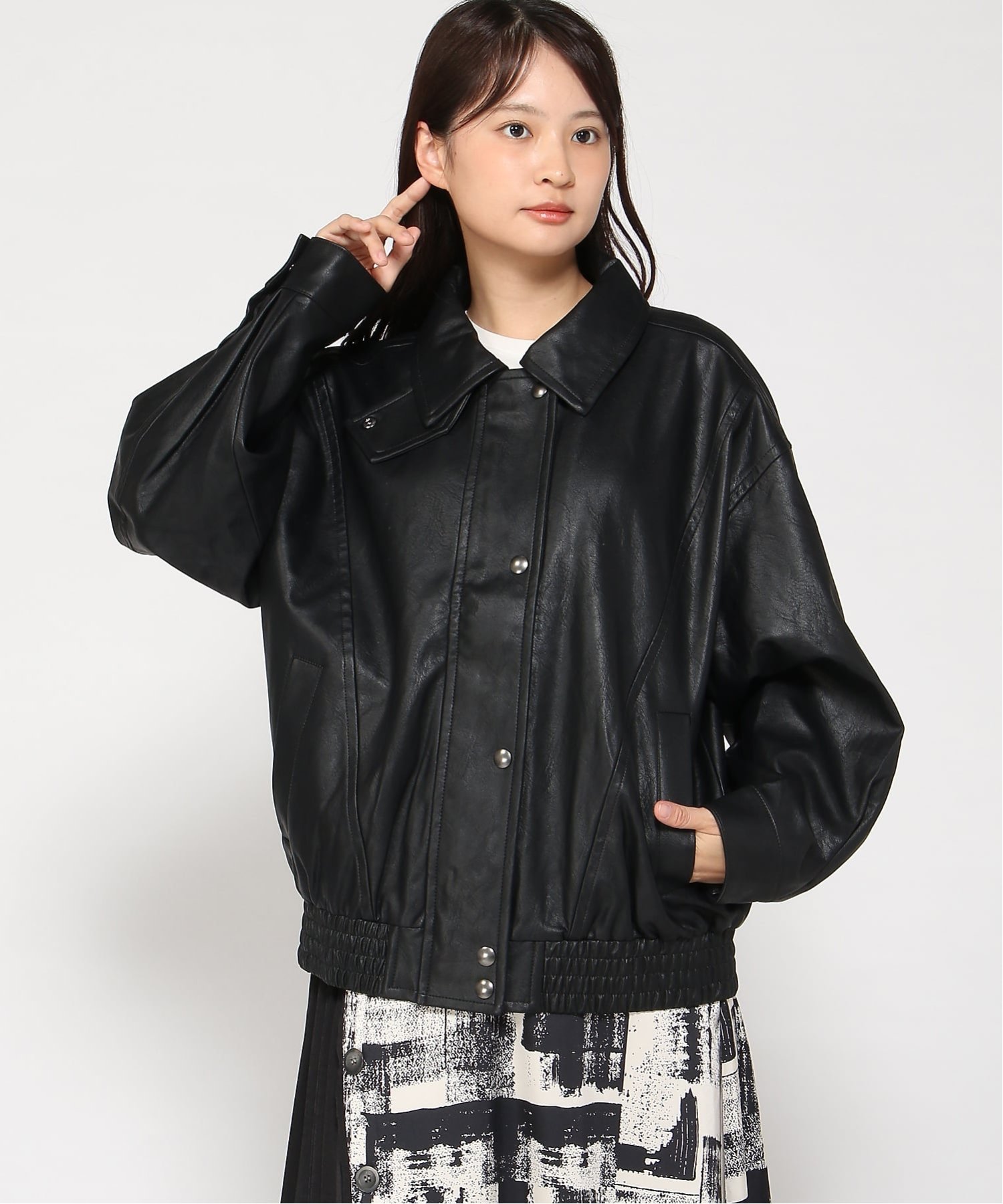 GAP｜(W)オーバーサイズ ヴィーガンレザージャケット | Rakuten