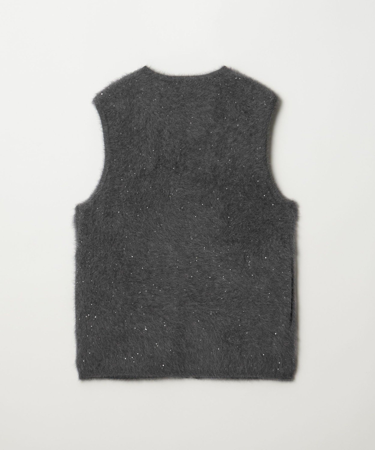 UNITED ARROWS｜フォックスカシミヤ スパンコール ジップ ベスト