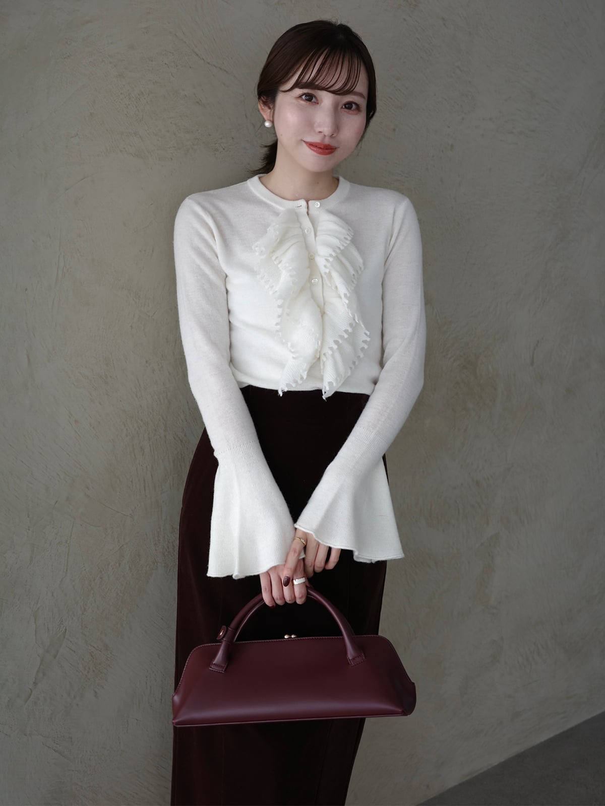 anuans｜カスケードフリルニットトップス | Rakuten Fashion(楽天