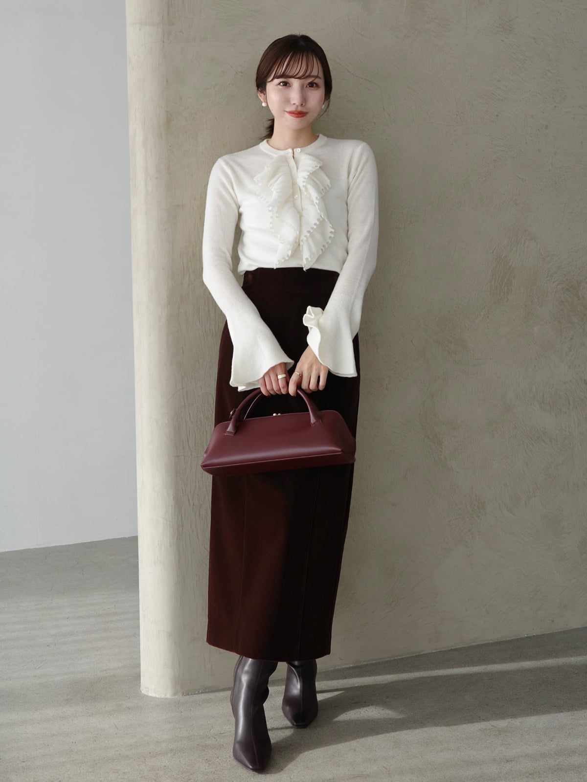 anuans｜カスケードフリルニットトップス | Rakuten Fashion(楽天