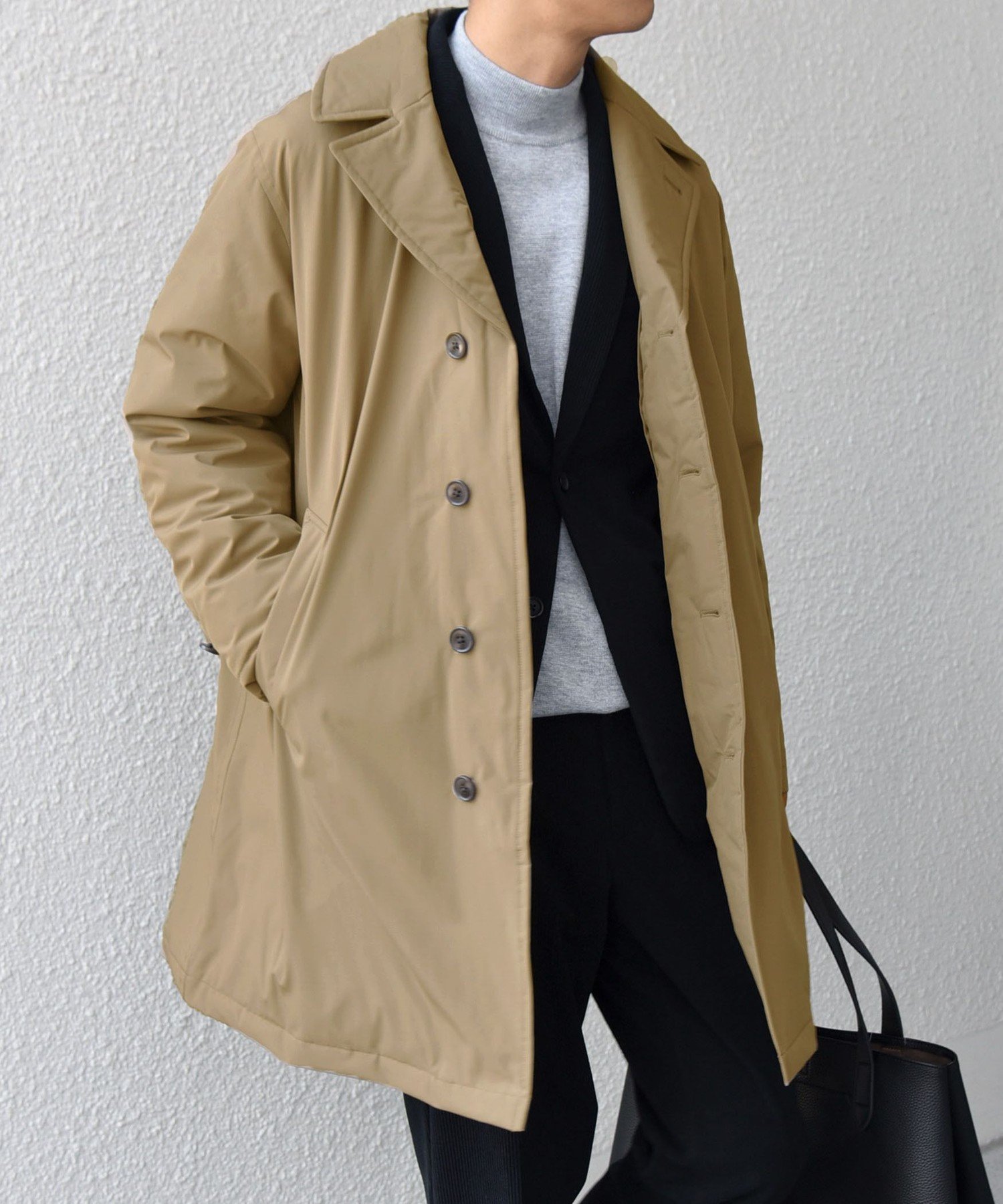 【SHIPS any】撥水/防風等 多機能 ダウン クラシカル ミドルカーコート セール】SHIPS any:〈撥水/防風等〉多機能 ダウン クラシカル ミドル