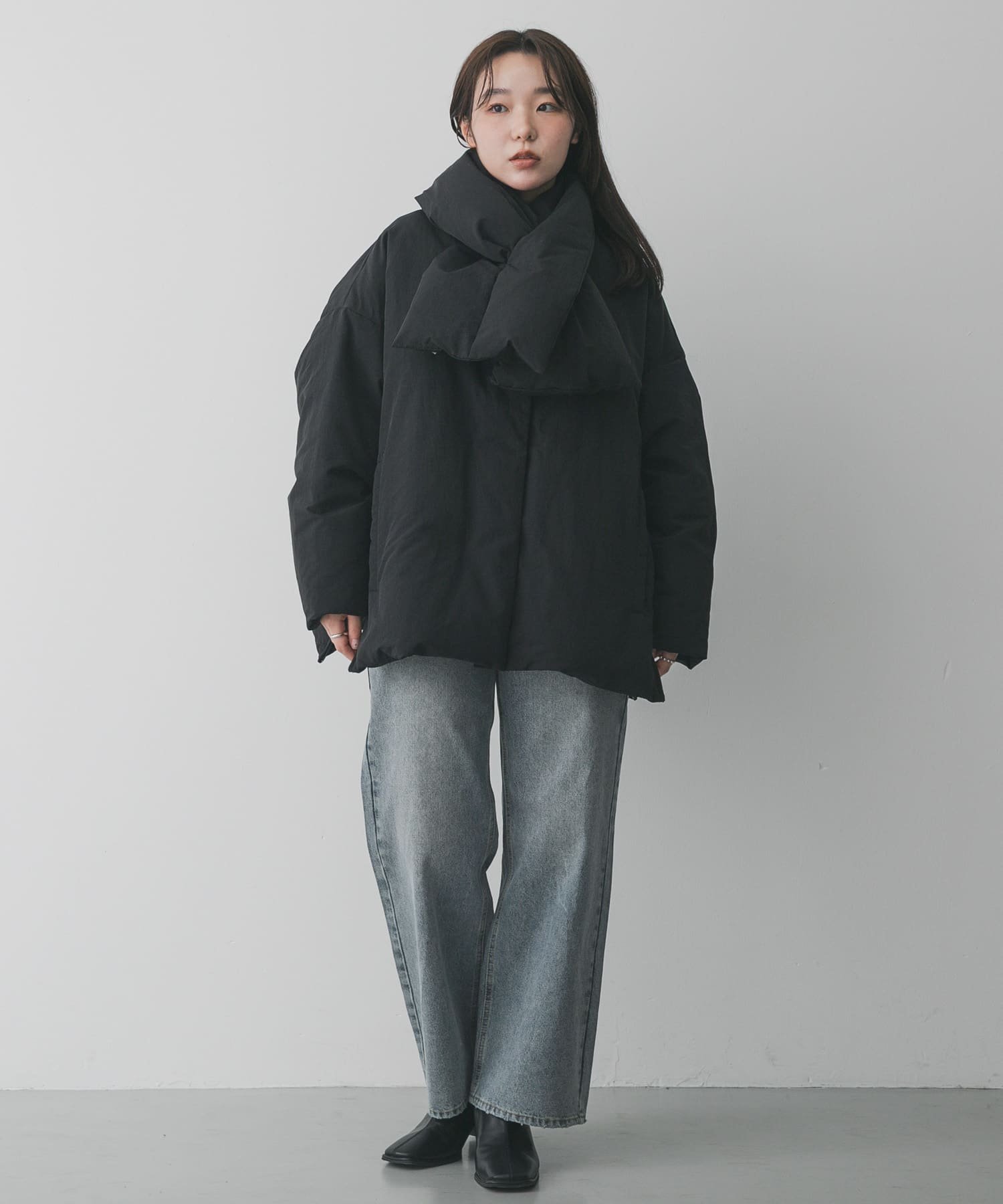 SENSE OF PLACE｜『WEB/一部店舗限定』マフラーツキシームレスダウン