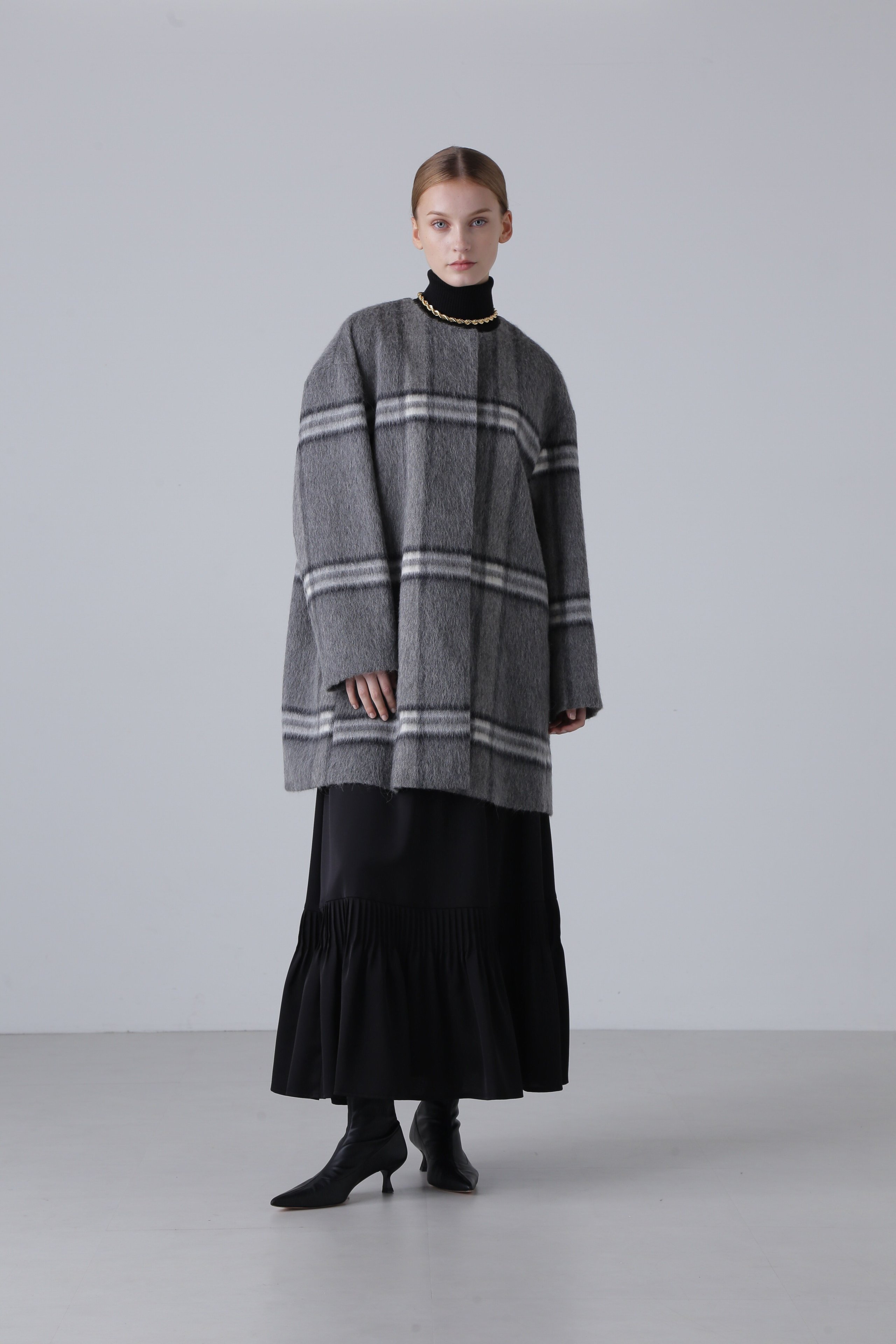 ADORE｜アルパカシャギーチェックコート | Rakuten Fashion(楽天