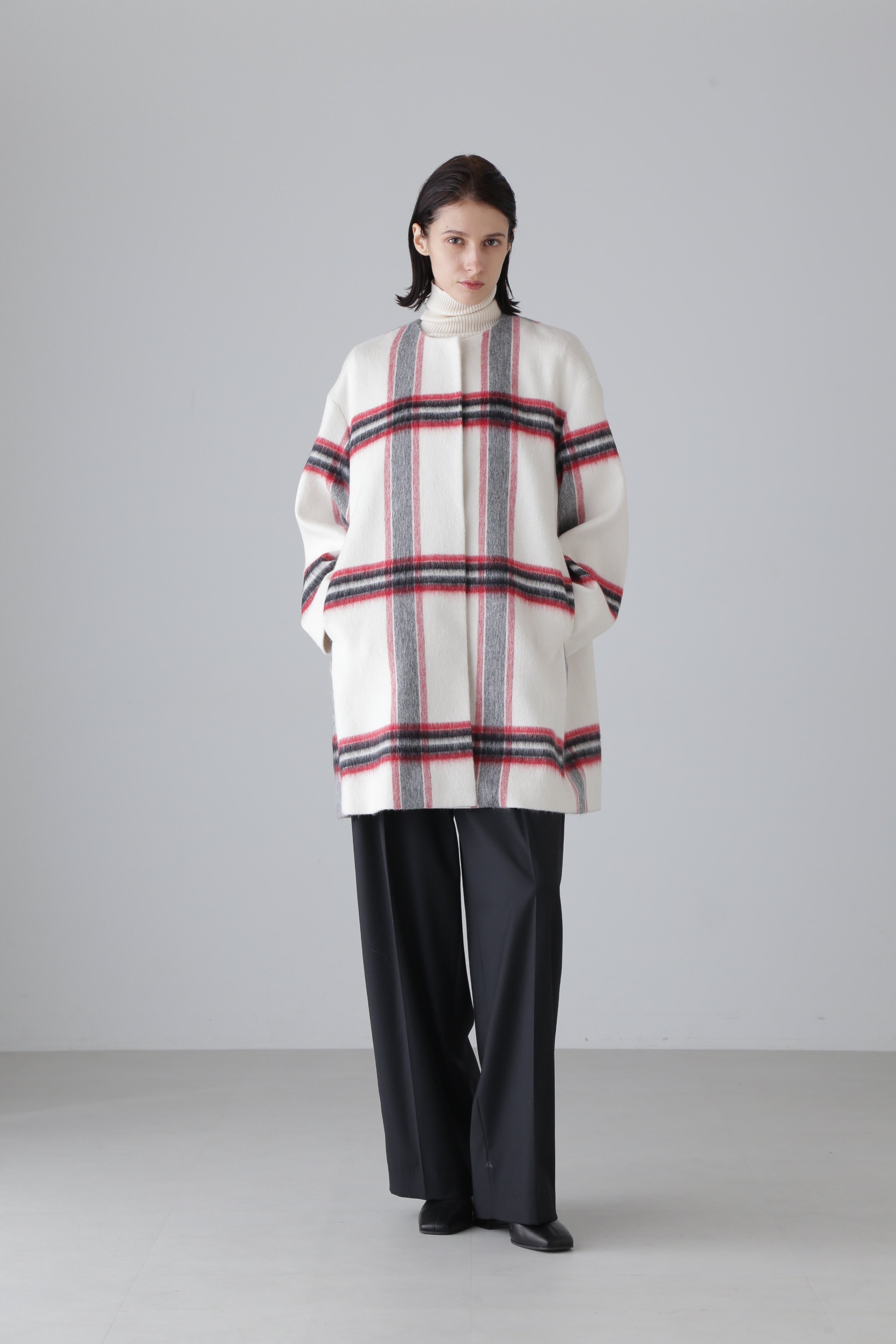 ADORE｜アルパカシャギーチェックコート | Rakuten Fashion(楽天