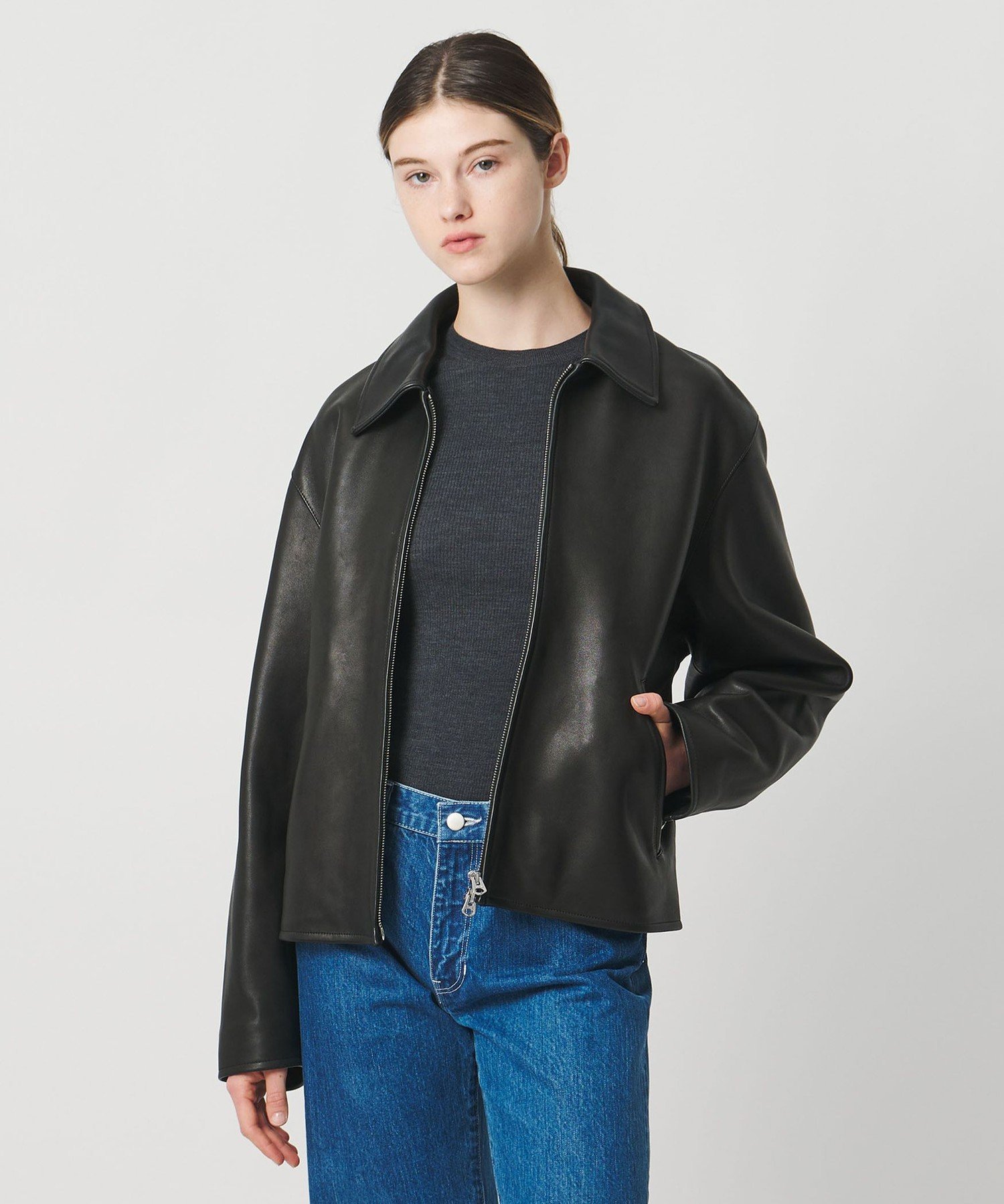 DIANE von FURSTENBERG ライダースコート　両袖ラムレザー LAMB LEATHER W-RIDERS JACKET | ラムレザーダブルライダース