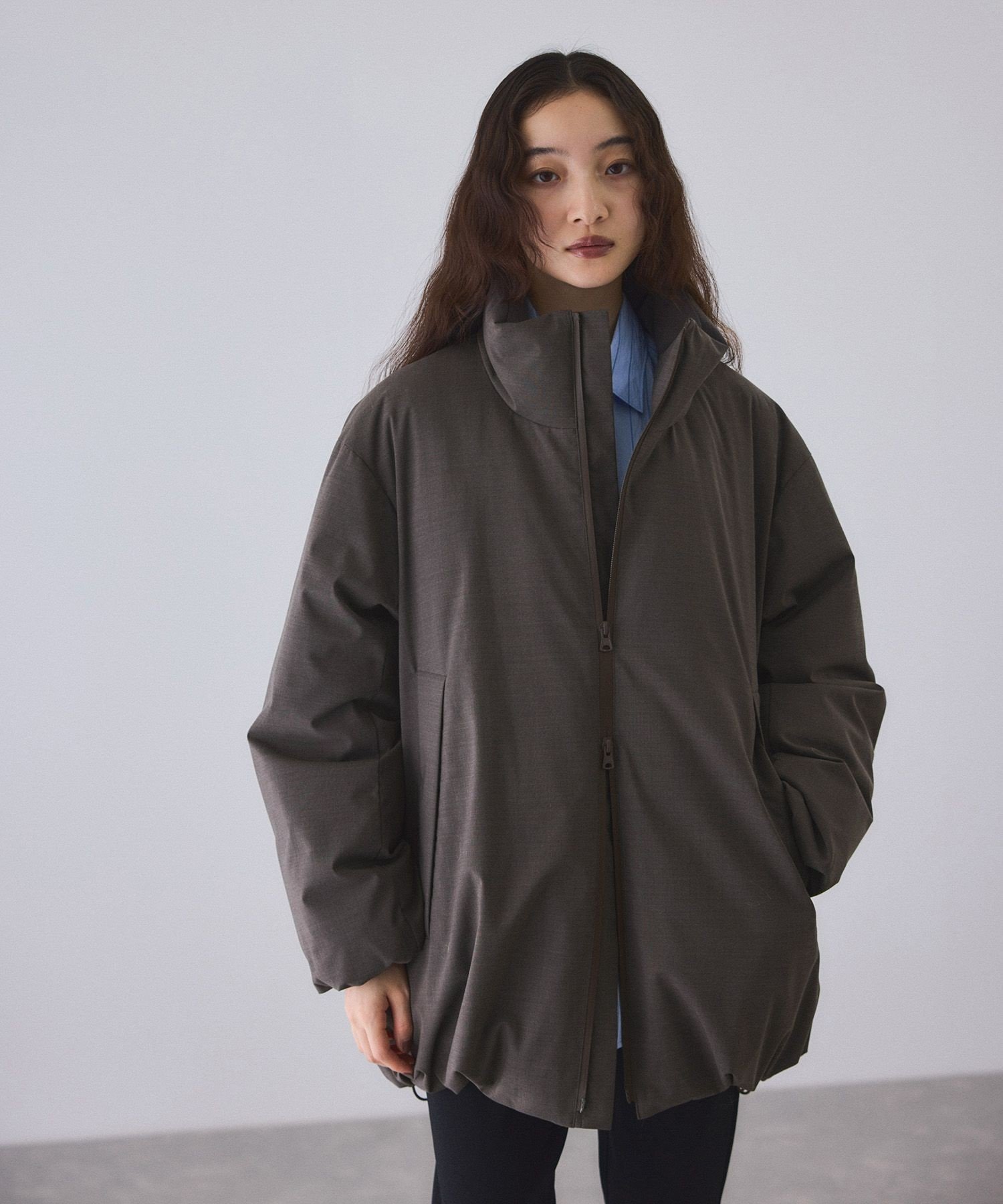 ADAM ET ROPE'｜【サステナブル】ウールMIXミドルダウン/撥水