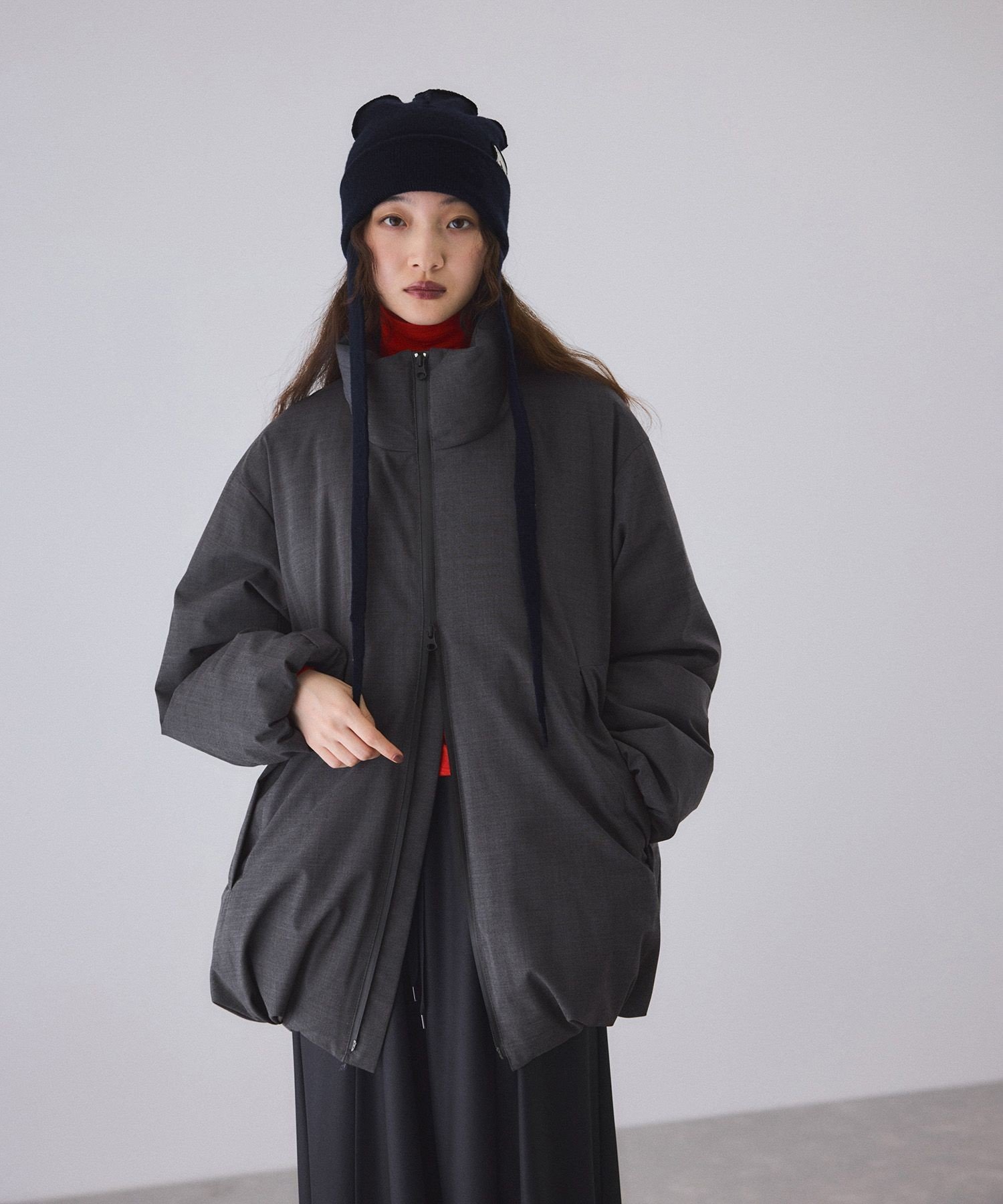 ADAM ET ROPE'｜【サステナブル】ウールMIXミドルダウン/撥水