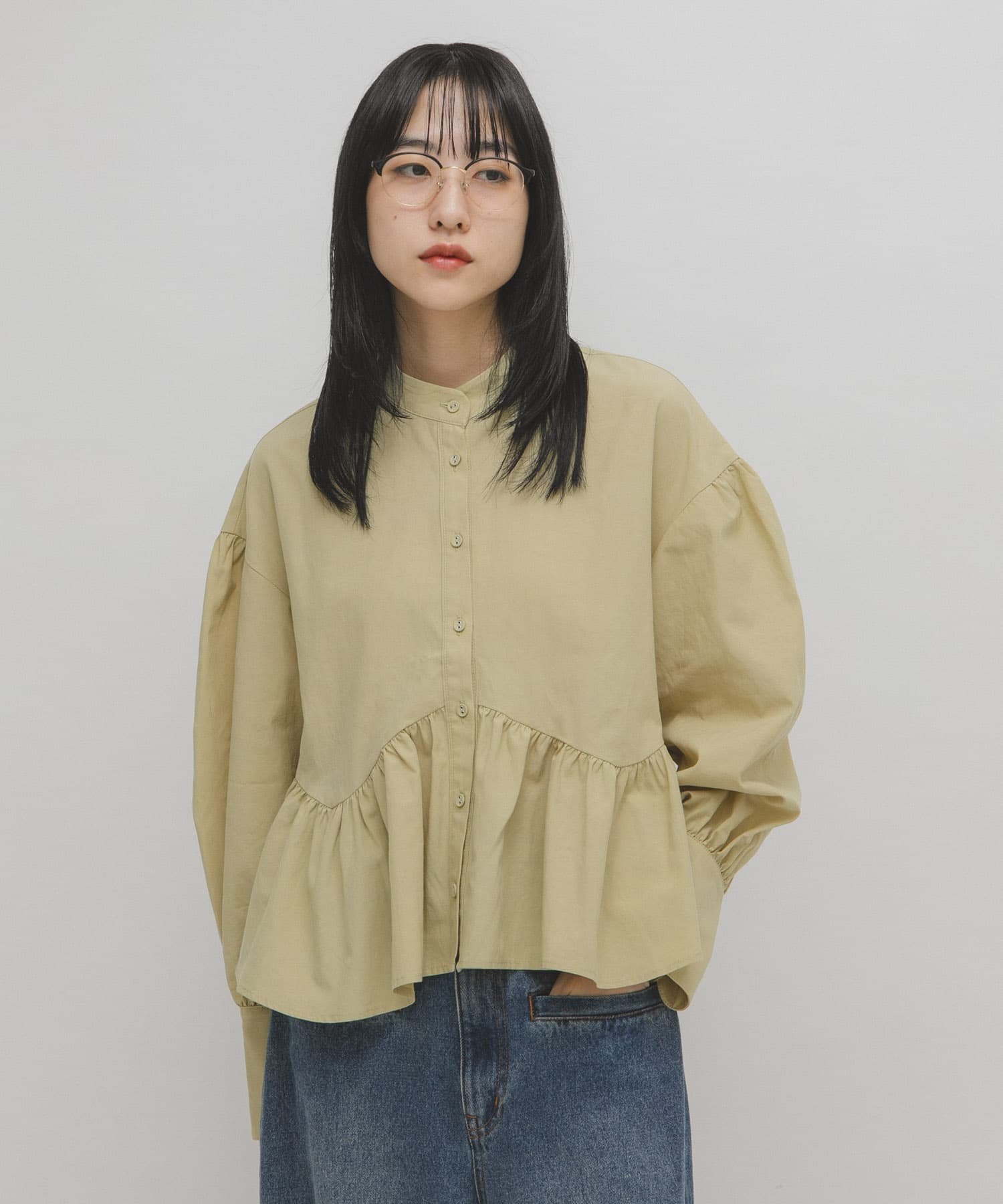 KBF｜アシンメトリースイッチングブラウス | Rakuten Fashion(楽天