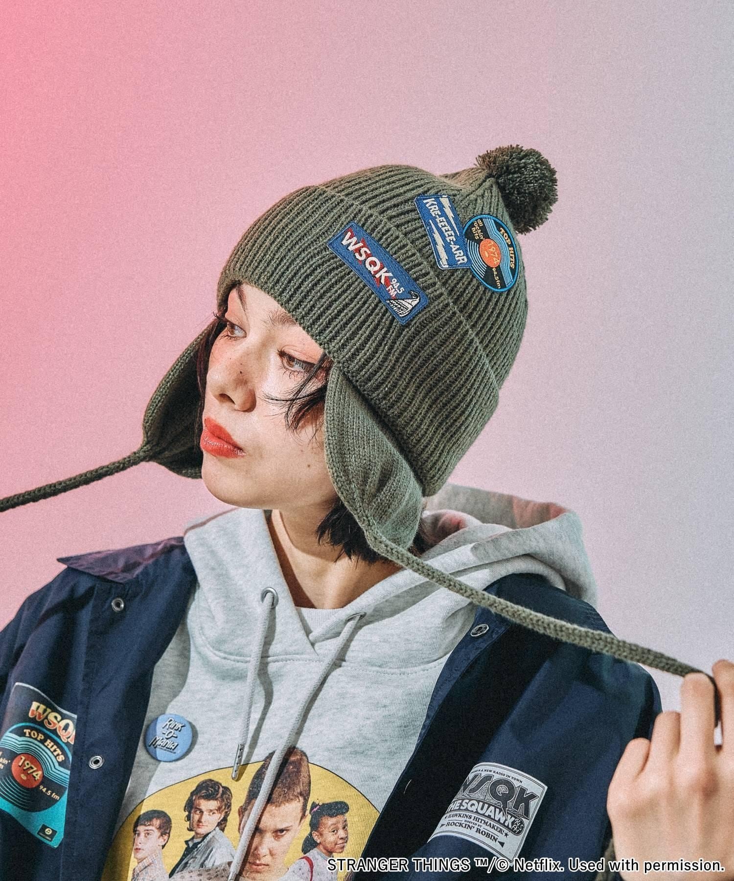 niko and ストレンジャーシングス コラボアソートニットワッチ カーキ