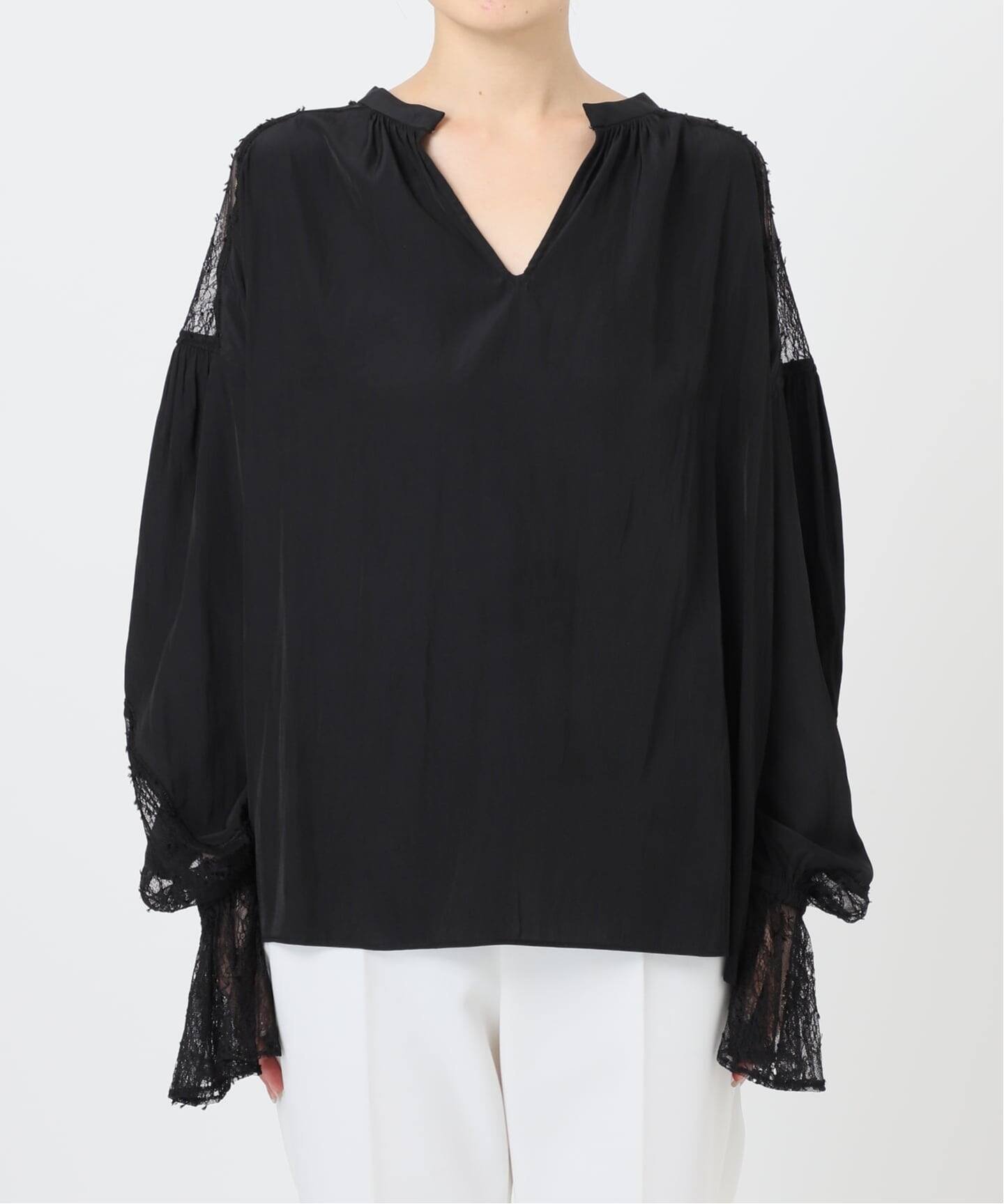NOBLE｜レーストリミングフリルカフスブラウス | Rakuten Fashion(楽天