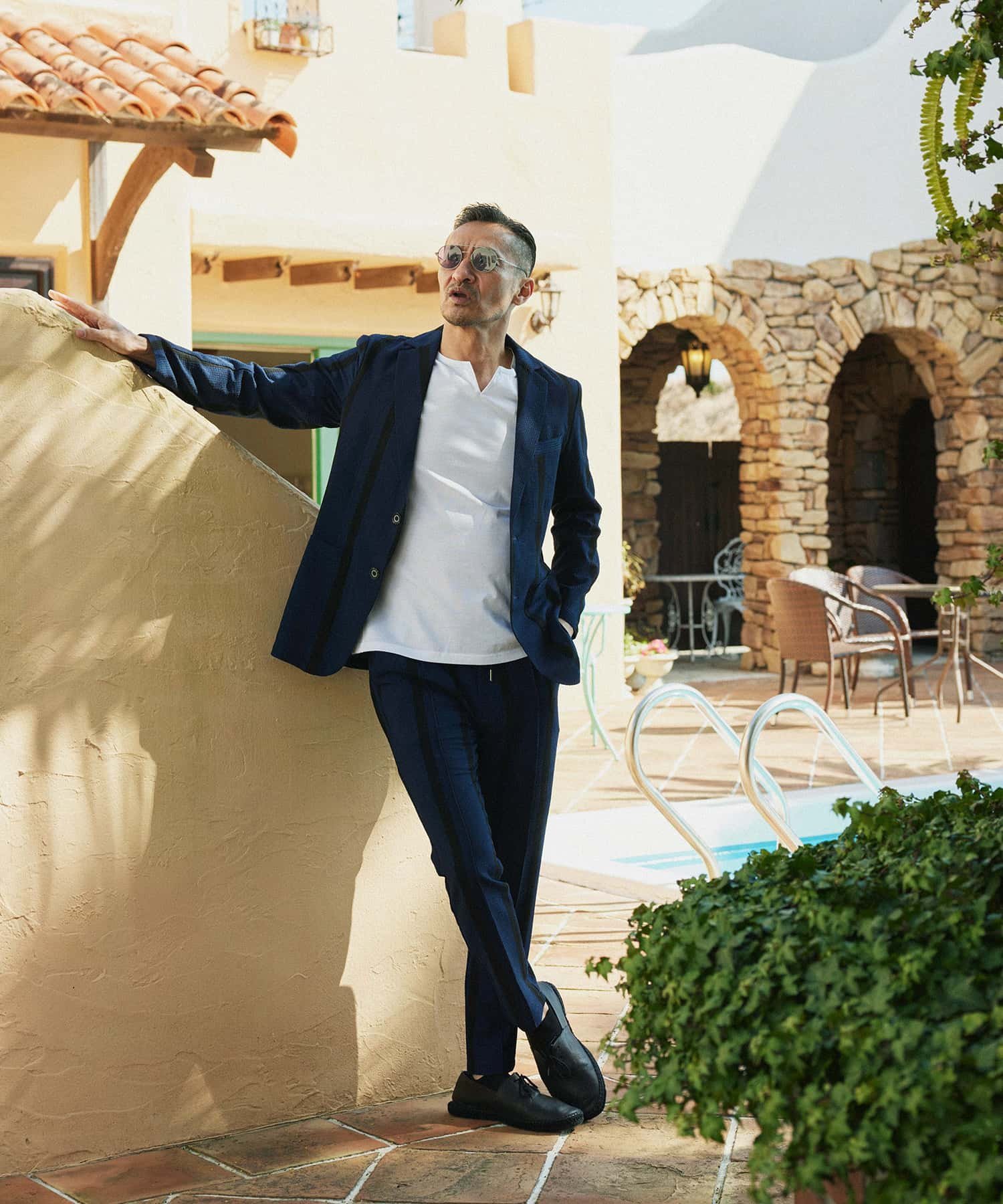 1 piu 1 uguale 3 黒 シアサッカーセットアップ 1 piu 1 uguale 3 黒