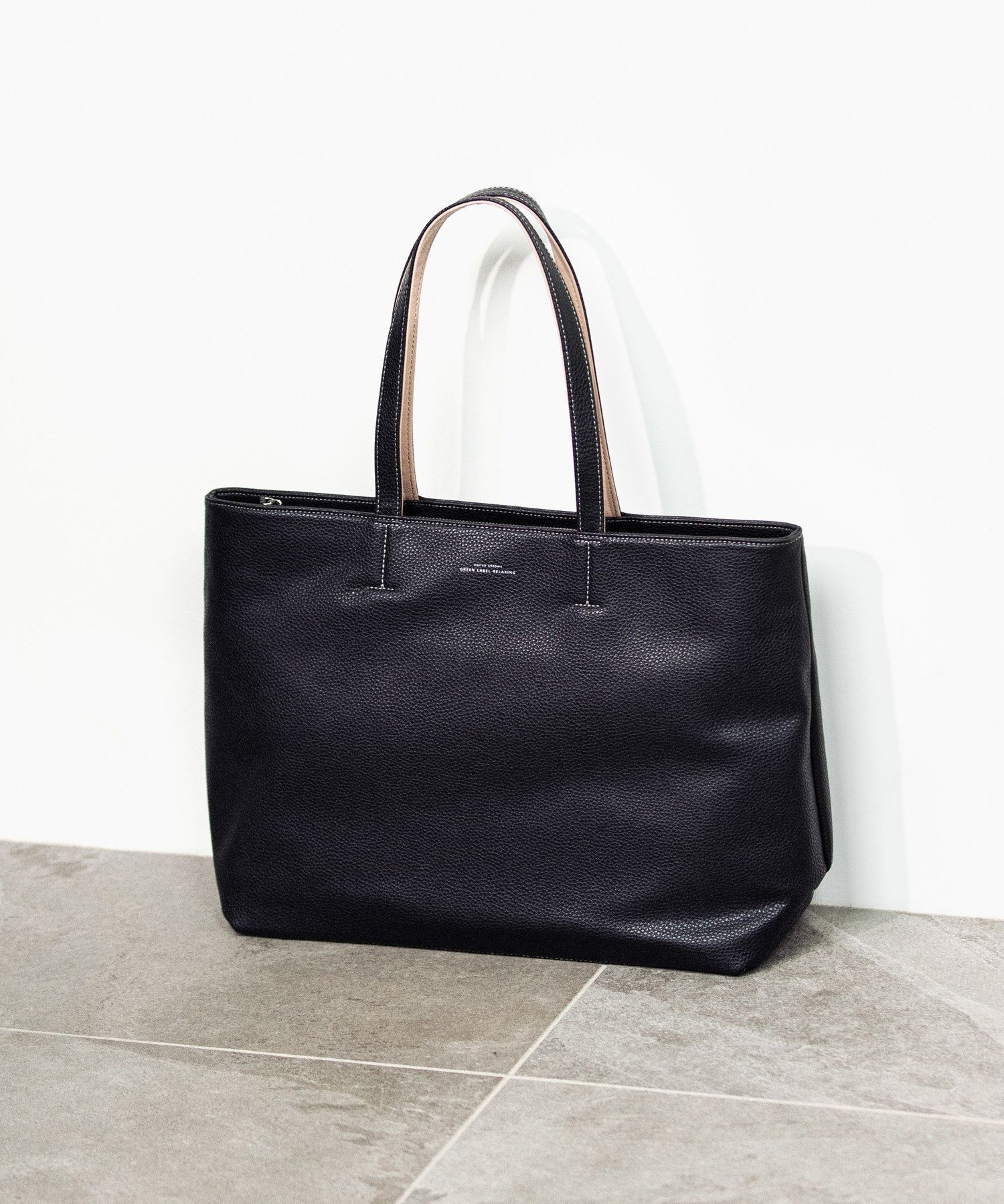 UNITED ARROWS green label relaxing｜シボ レザーライク ジップ