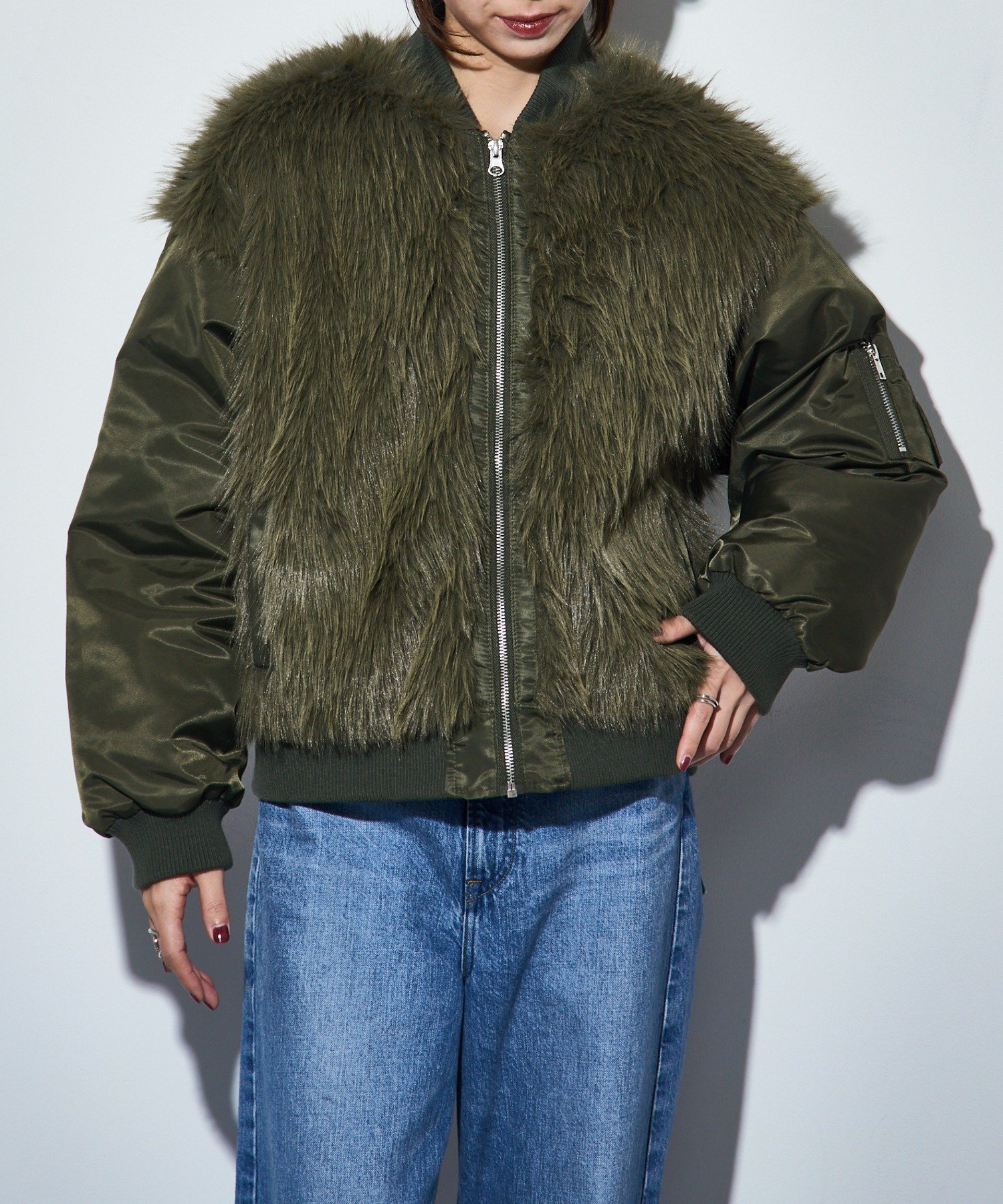 SETUP7｜MAISON BREEZE reveur/ファーシャギーMA-1 ブルゾン 224016