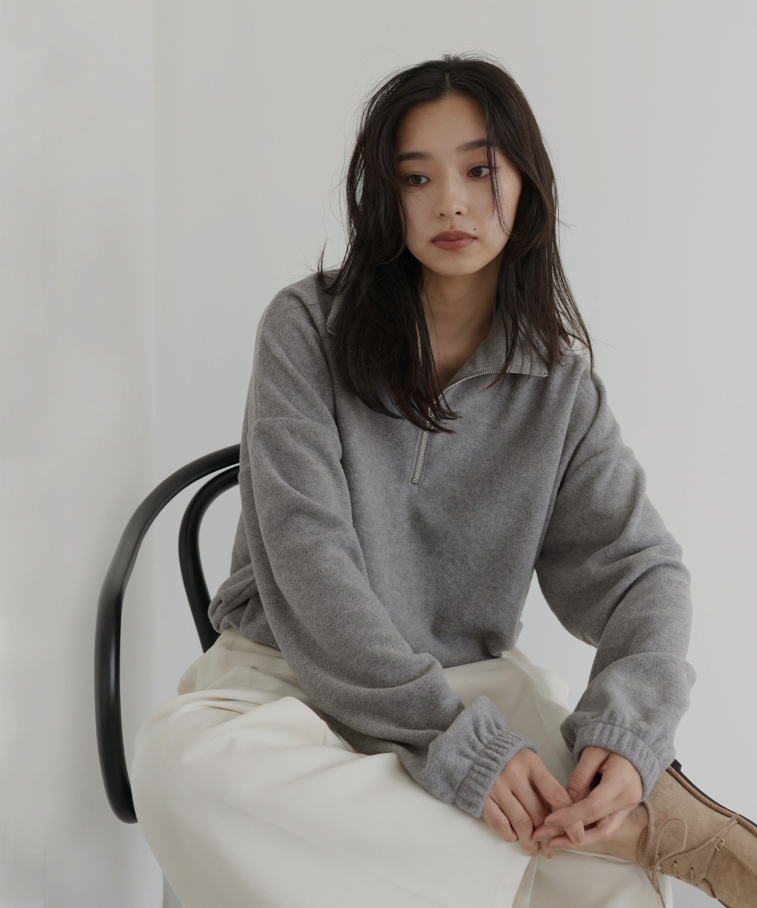 hellam｜フリースハーフジッププルオーバー | Rakuten Fashion(楽天