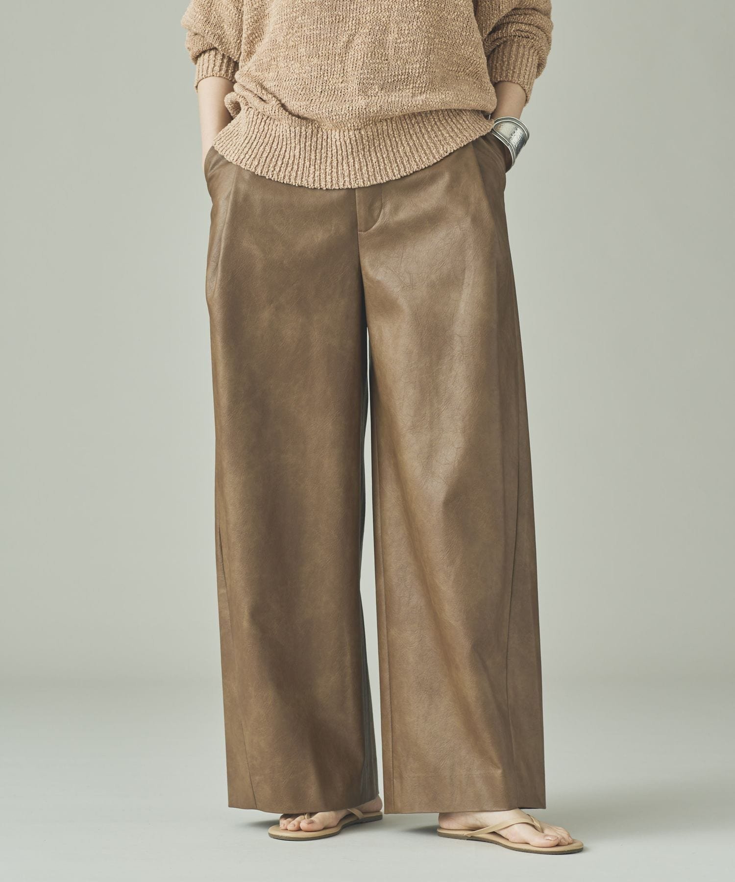 Curensology｜ヴィンテージフェイクレザーパンツ | Rakuten Fashion