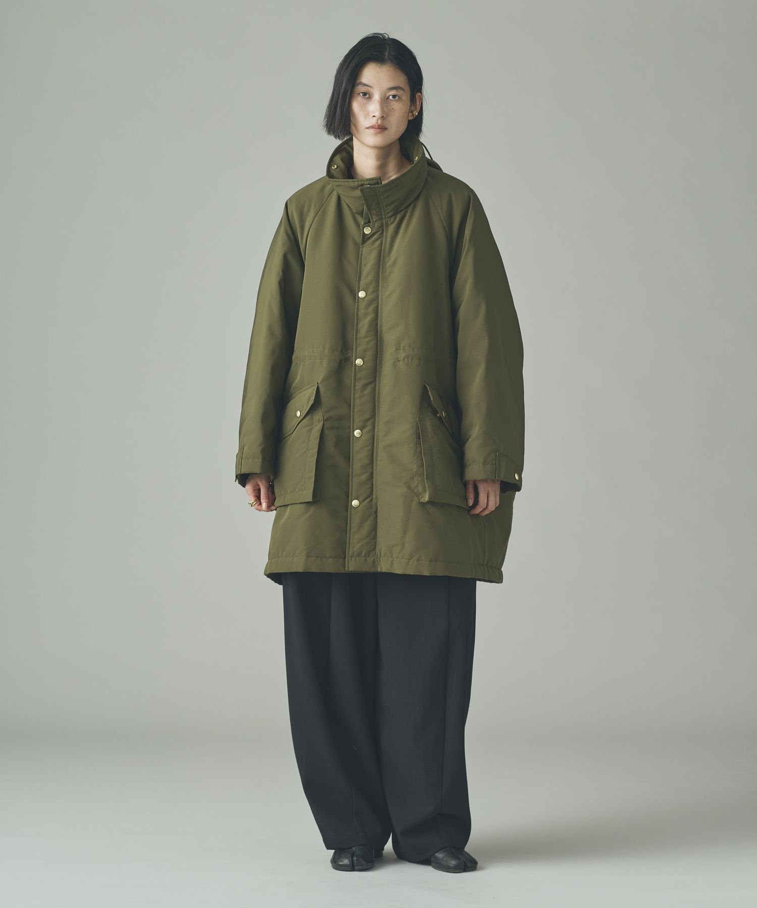 Curensology【&RC】スウェーディッシュモッズコート ブラック38 Curensology(カレンソロジー)｜〈&RC〉フェイクファーエリツキスウェー