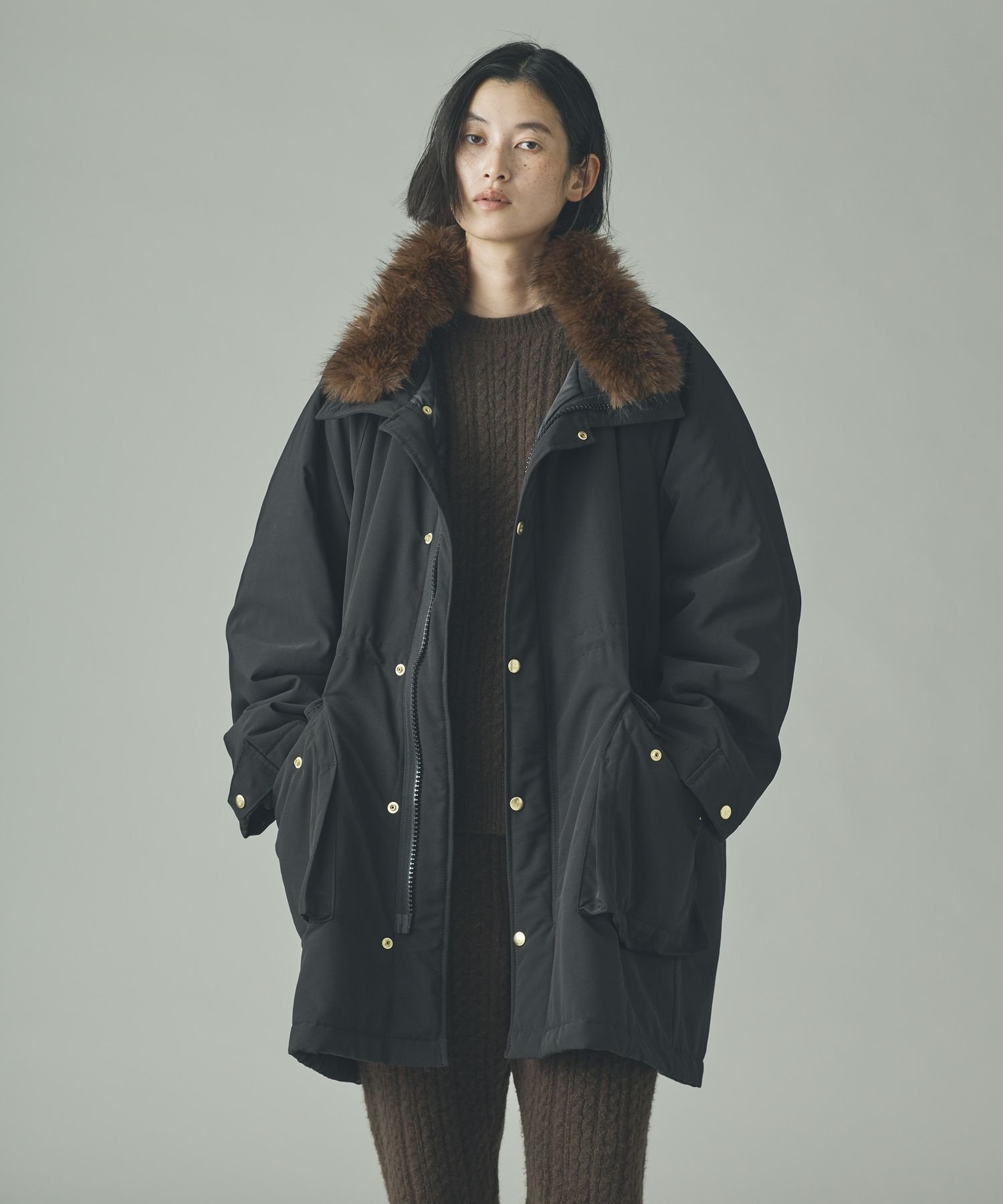 Curensology スウェーディッシュモッズコート Curensology｜<&RC>フェイクファーエリツキスウェーディッシュモッズ