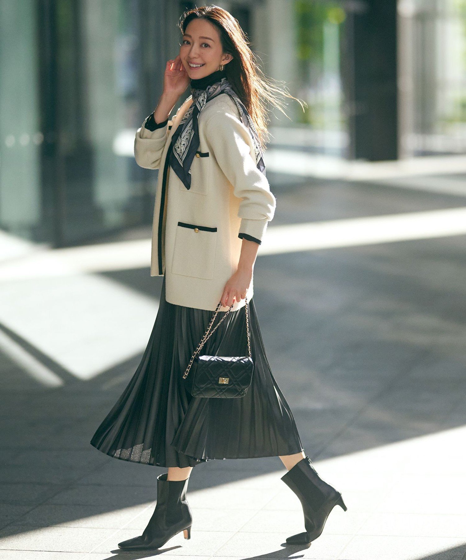 23区｜【洗える】レザーライク プリーツスカート | Rakuten Fashion