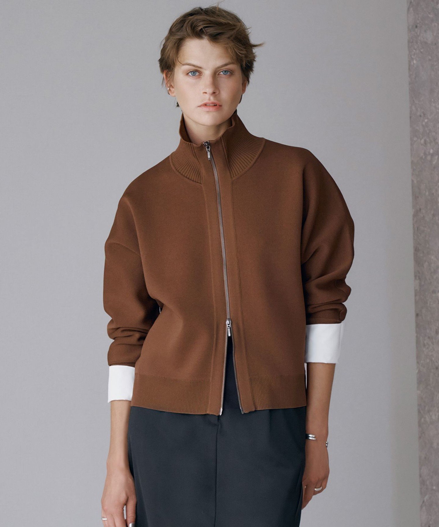 ICB｜【洗える】シンセティックダブルフェイス ニットトラック