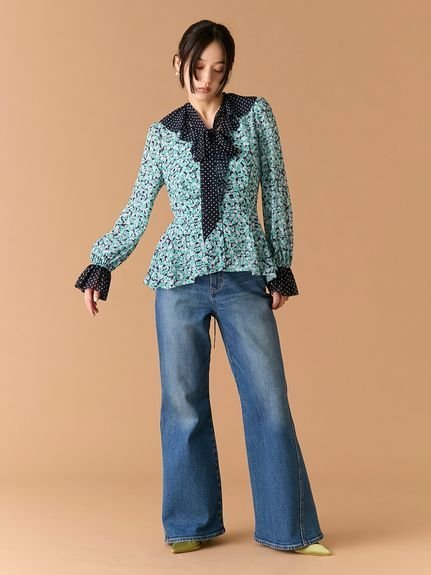 LILY BROWN｜【WEB限定00サイズ】ストレッチフレアデニムパンツ