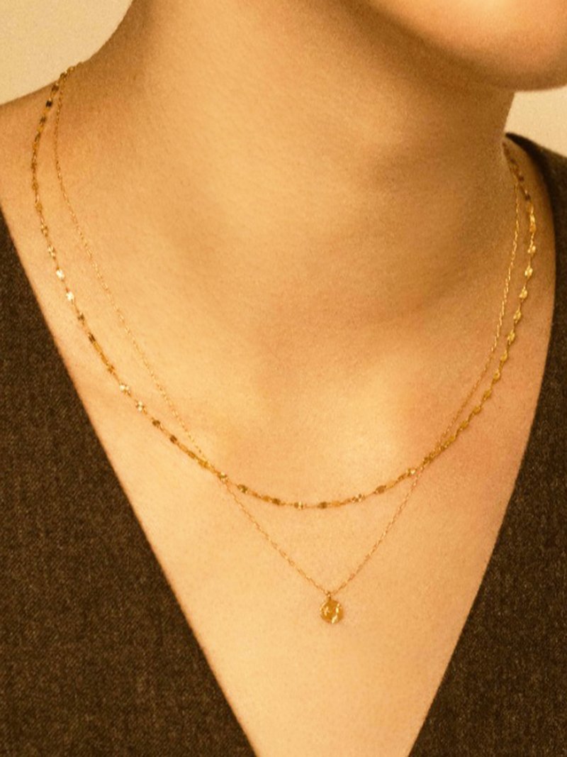 SETUP7｜les bon bon/shine necklace シャインネックレス K10 10K 10金