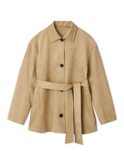 Mila Owen｜ステンカラーリサイクスウェードライクブルゾン | Rakuten