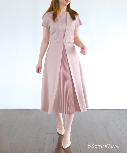 STRAWBERRY-FIELDS｜センタープリーツ半袖ワンピース | Rakuten