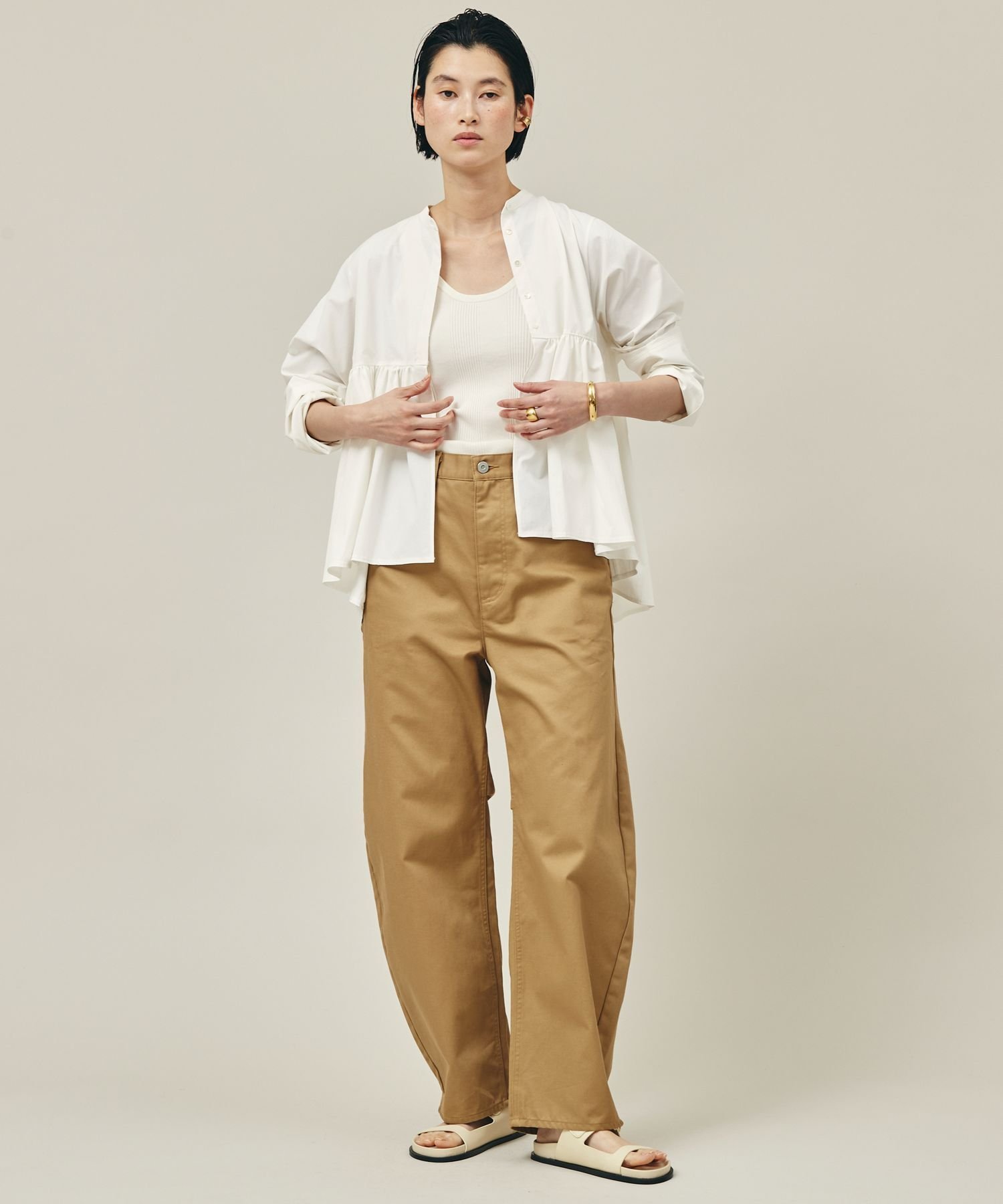 カレンソロジー　＜&RC＞チノカーヴィーパンツ Curensology(カレンソロジー)｜〈&RC〉チノカーヴィーパンツ/ブラック