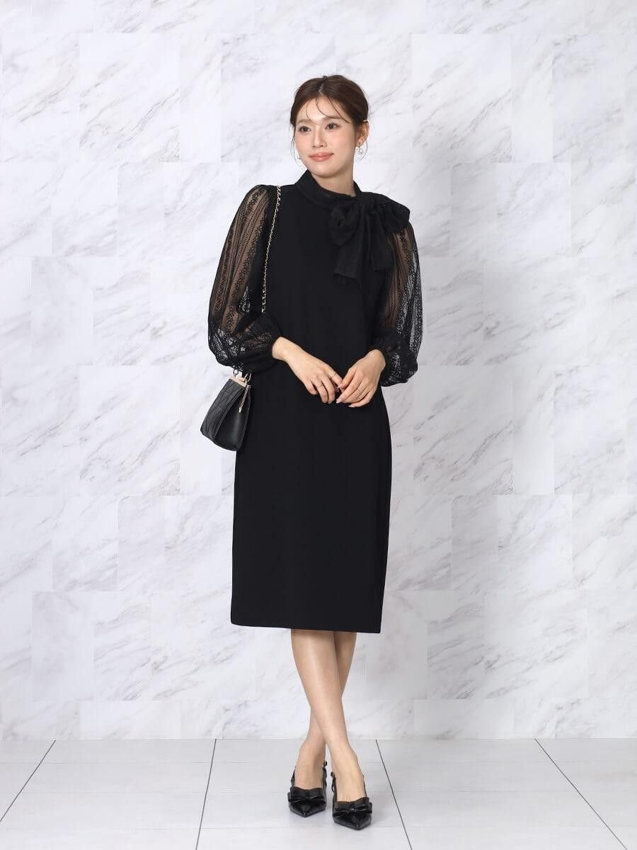 Vin｜ビッグリボンレーススリーブワンピース | Rakuten Fashion(楽天