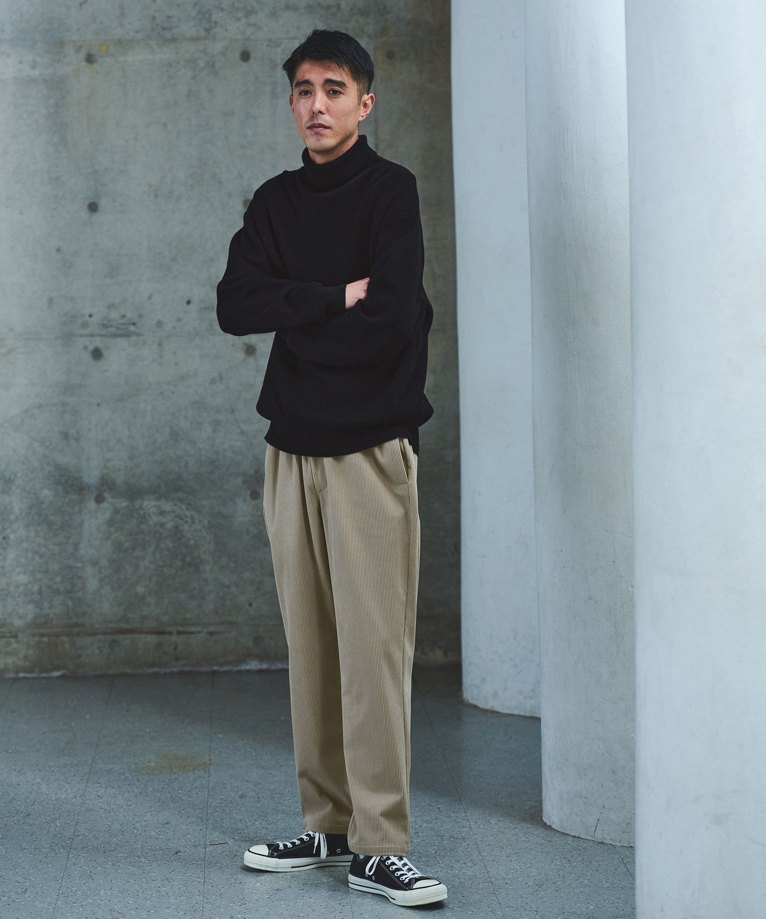 UNITED ARROWS green label relaxing｜コットン アゼ タートル ネック