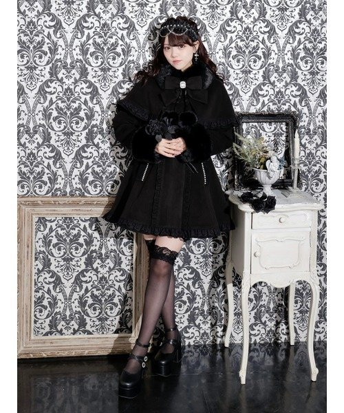 NOEMIE｜ゴシックフリルレースアップケープコート | Rakuten Fashion