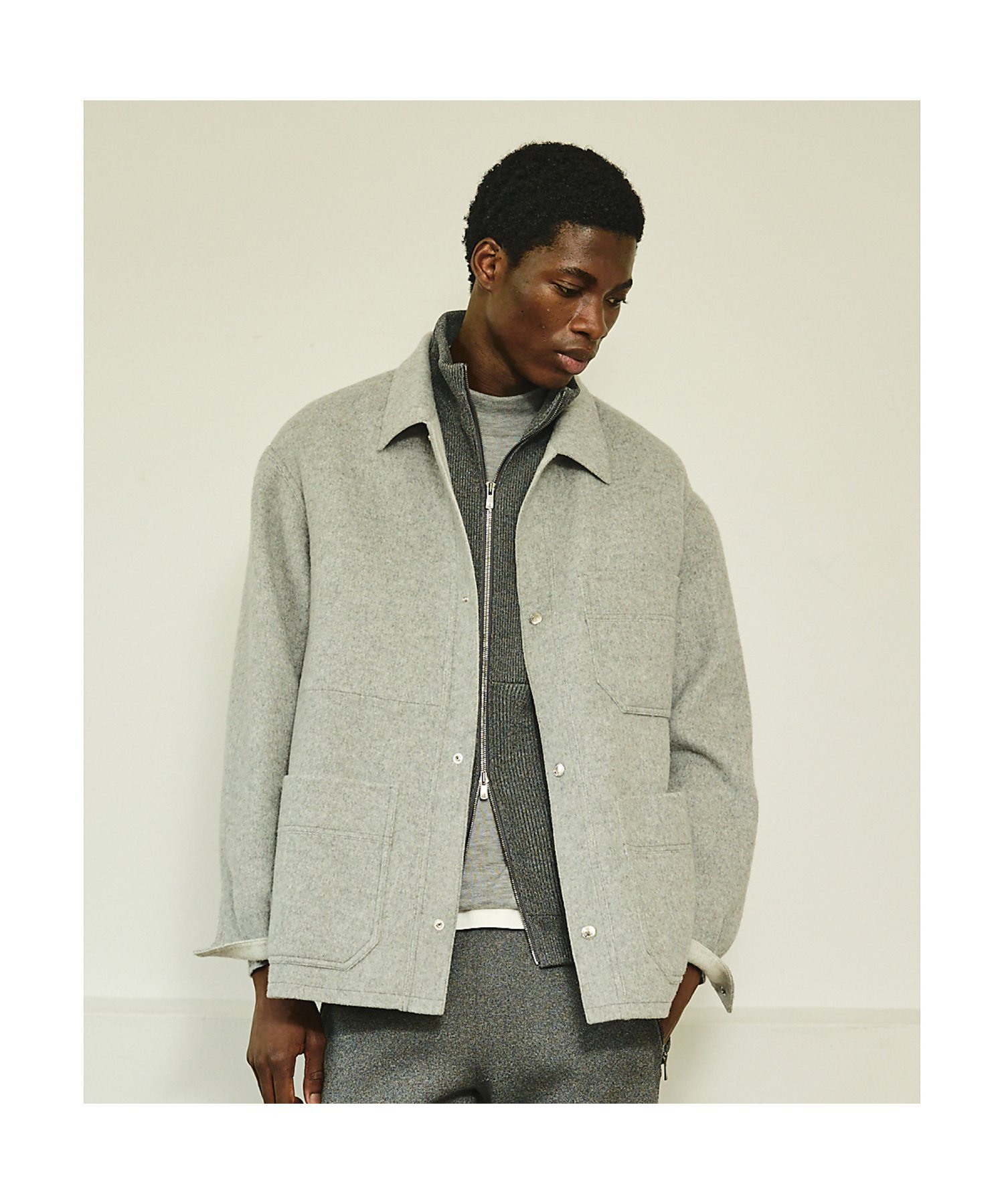 DESIGNWORKS｜Super110's フレンチ カバーオール / リバー仕立て