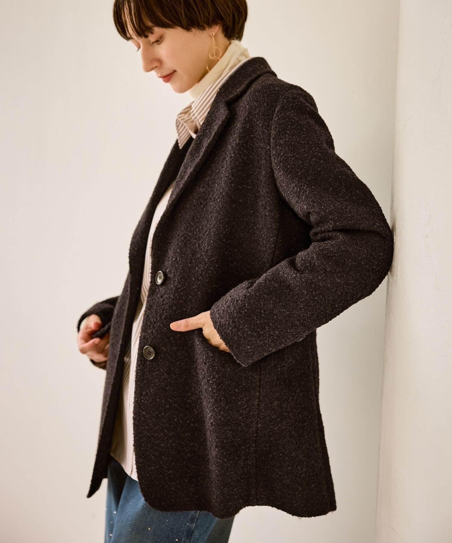 ROPE' PICNIC｜ネップツイードテーラードジャコット | Rakuten Fashion