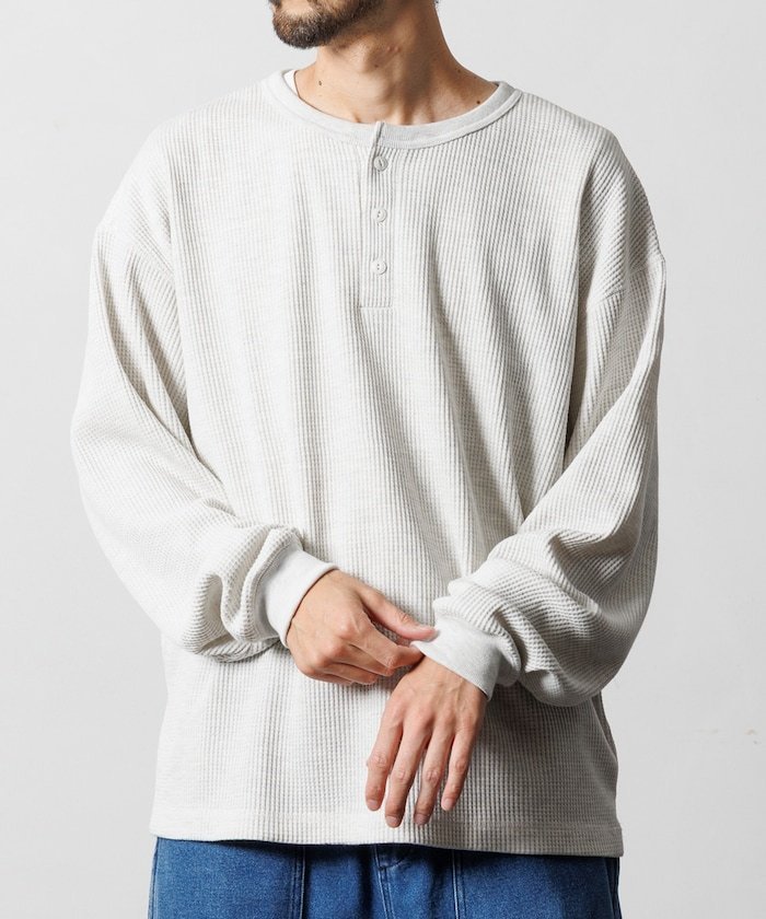 FREAK'S STORE｜ビッグシルエット ロングスリーブ ワッフル サーマル