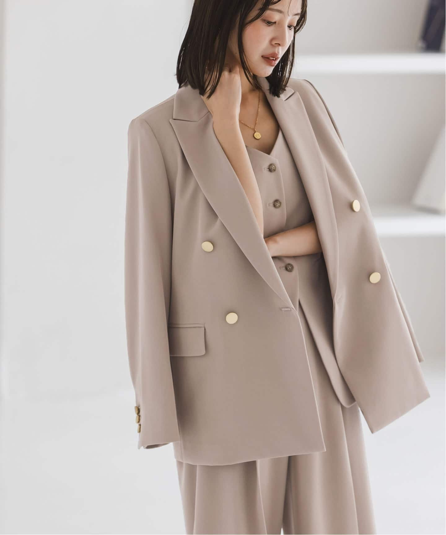 NOBLE｜《追加・セットアップ対応》フローツイルピークドラペル