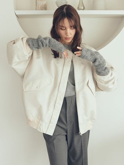 Mila Owen｜リサイクルナイロンオーバーサイズMA-1 | Rakuten Fashion