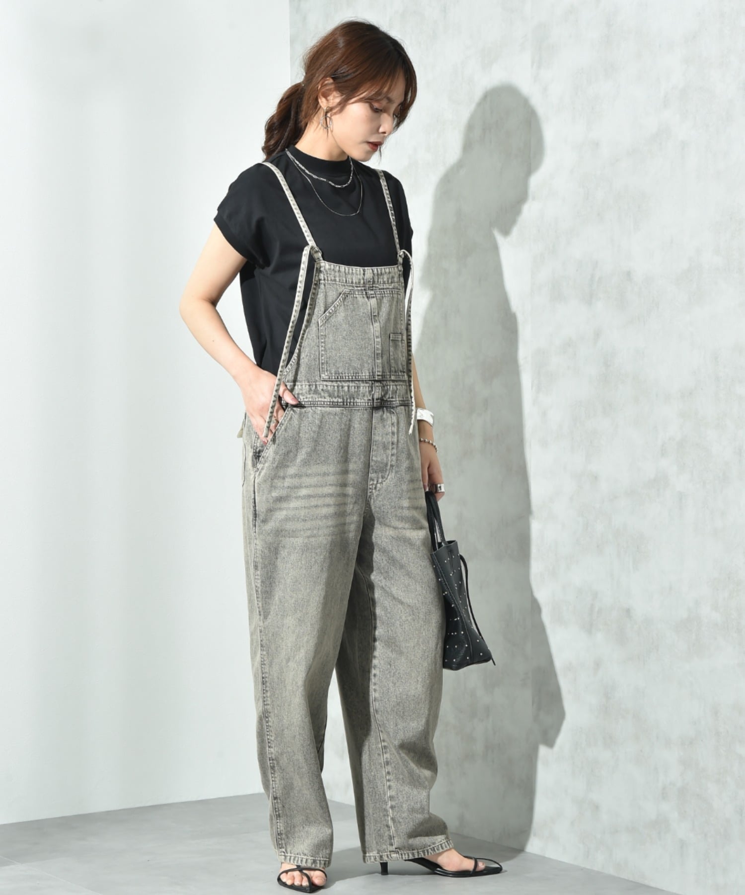 INTERPLANET｜【CYNICAL】ミドルオンスデニムキャミサロペット