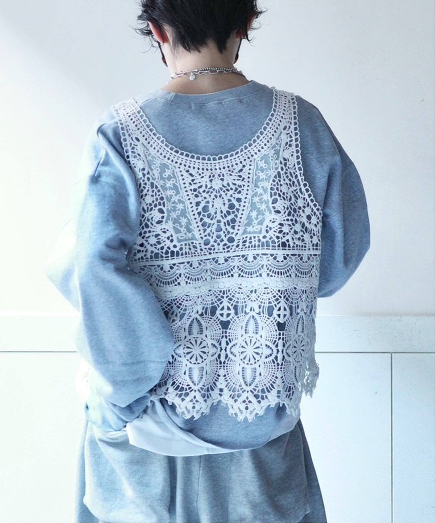 journal standard luxe｜《追加予約》レースMIXノースリーブブラウス