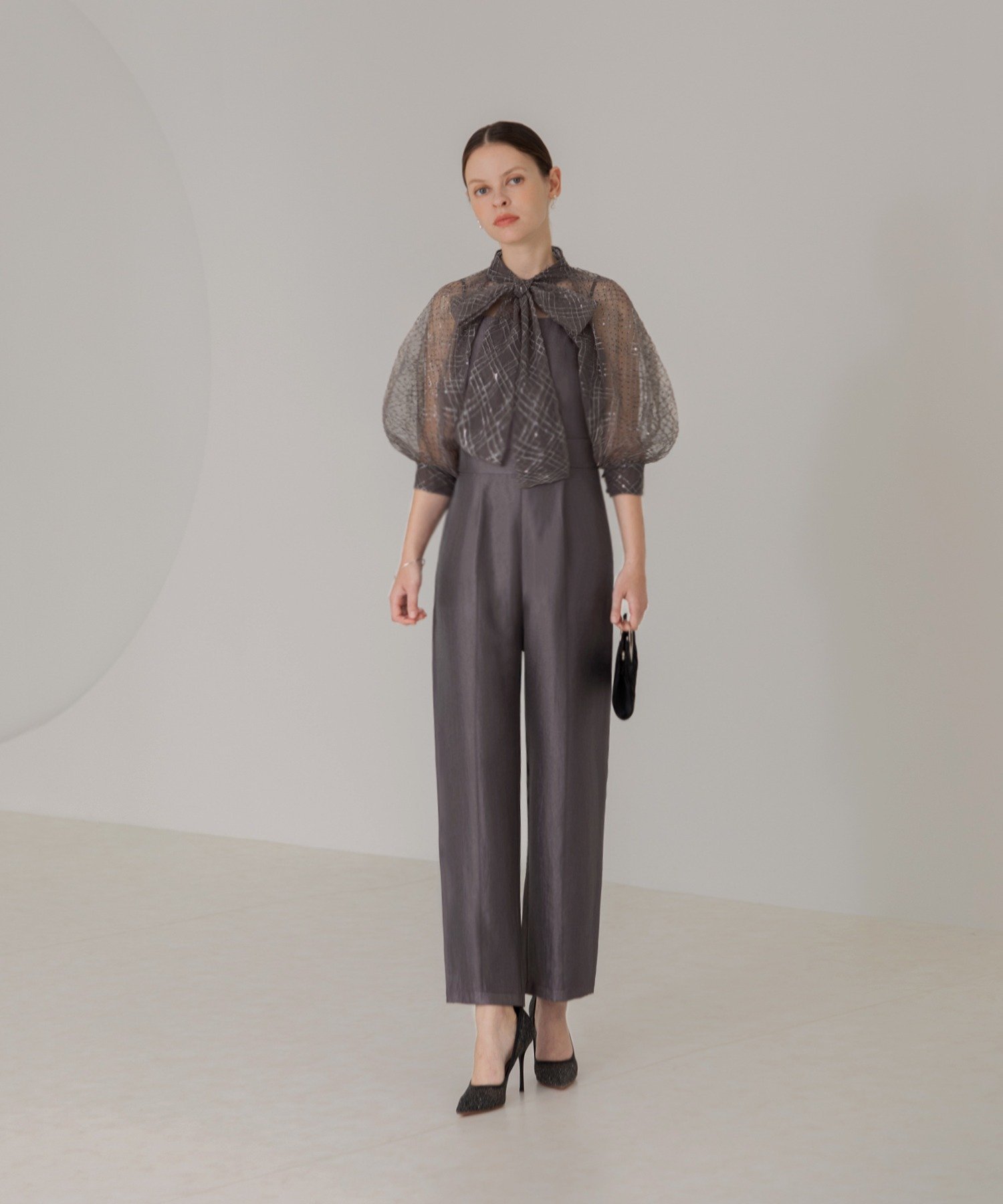 Leja｜LEJA-アシンメトリーティアードフリル3WAYベロアIライン