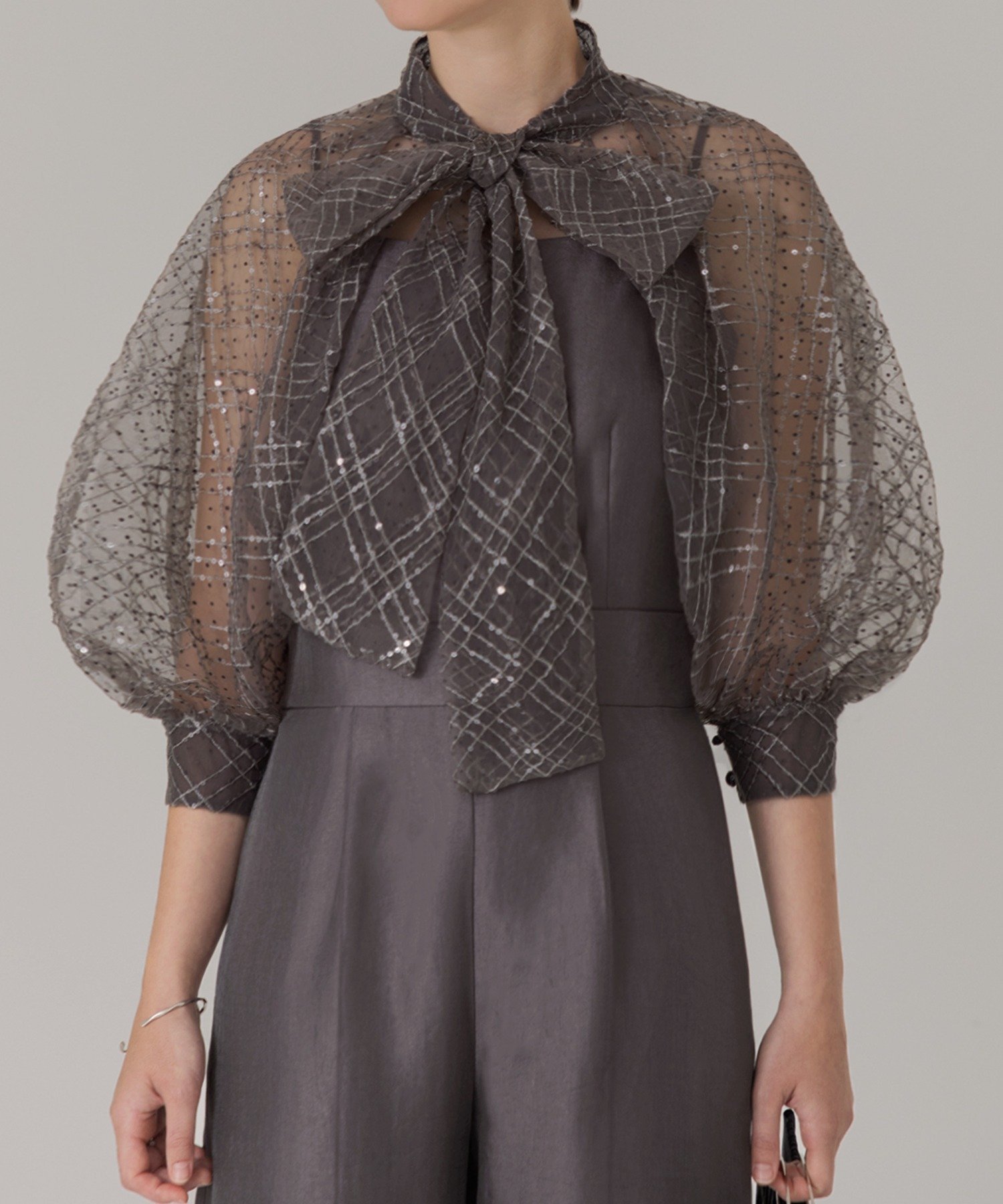 Leja｜LEJA-アシンメトリーティアードフリル3WAYベロアIライン