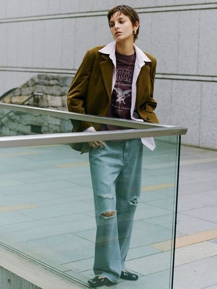 Mila Owen｜【セットアップ対応】コーデュロイパッチポケットシングル