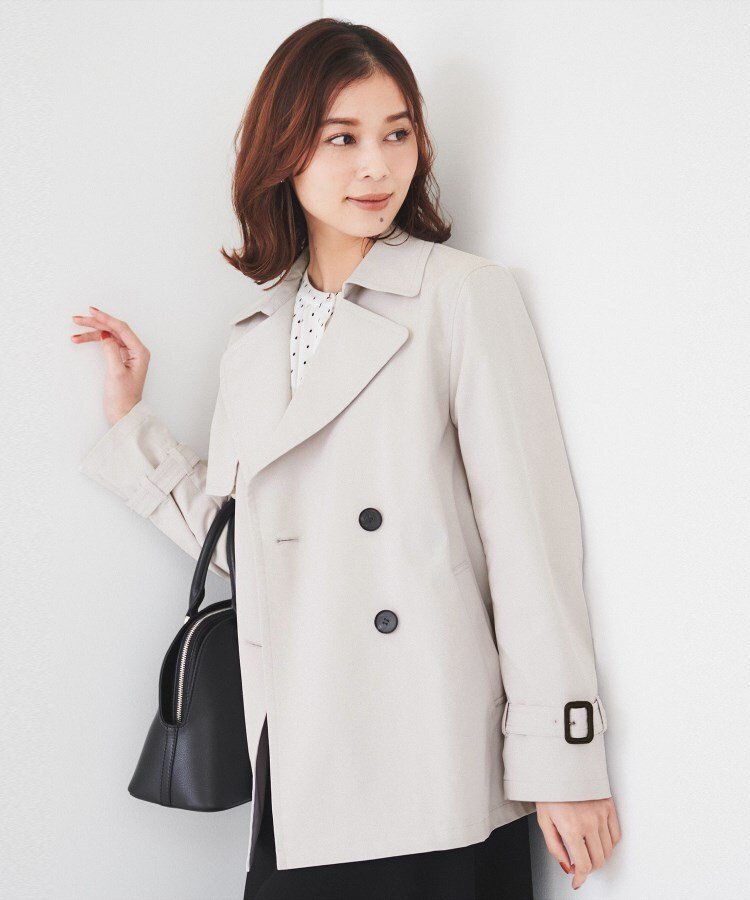 UNTITLED｜【洗える/ストレッチ】ショートトレンチコート | Rakuten