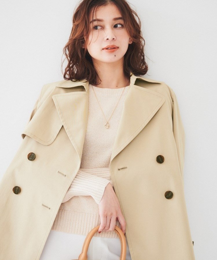 UNTITLED｜【洗える/ストレッチ】ショートトレンチコート | Rakuten